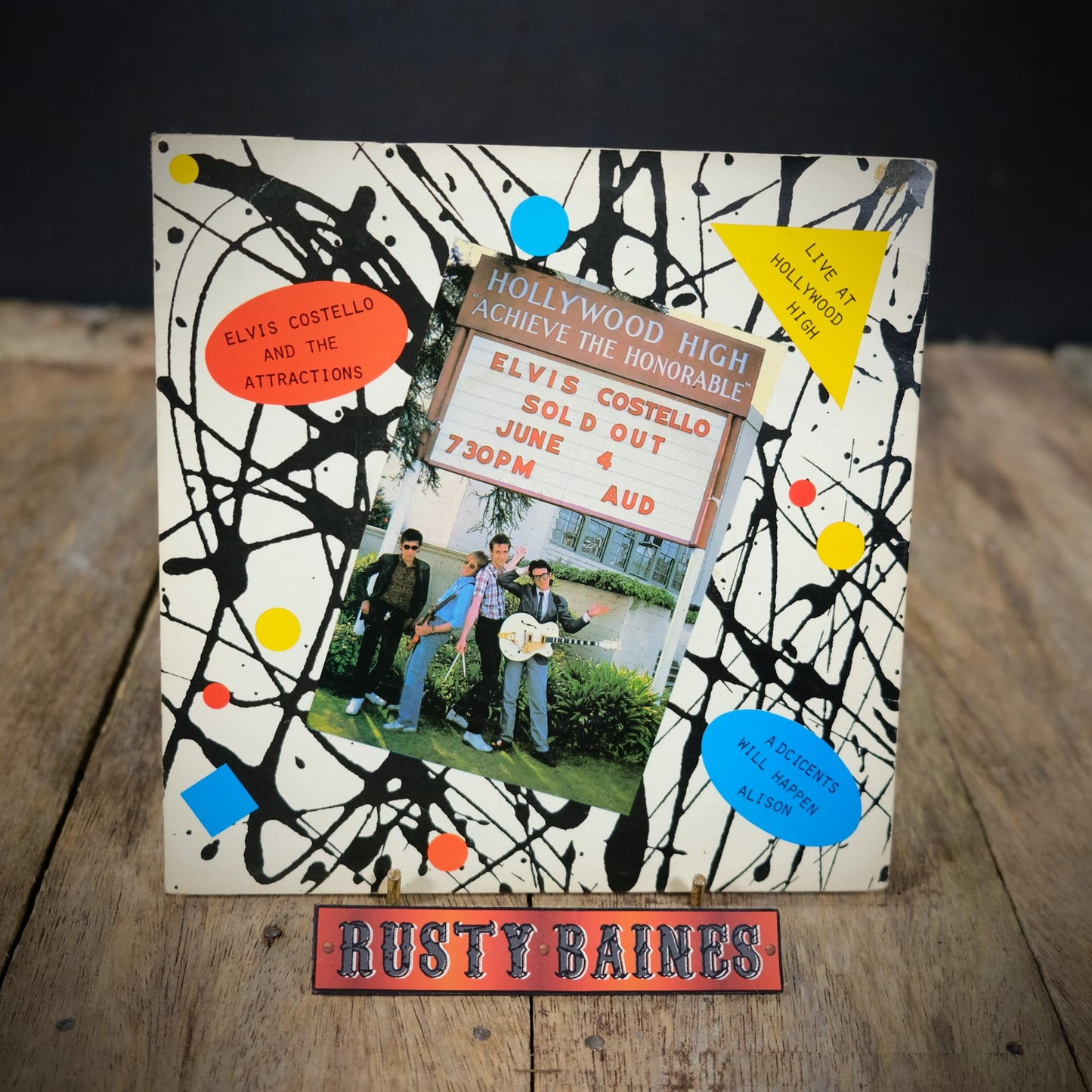 Record 7" EP, Elvis Costello - Live at Hollywood High
