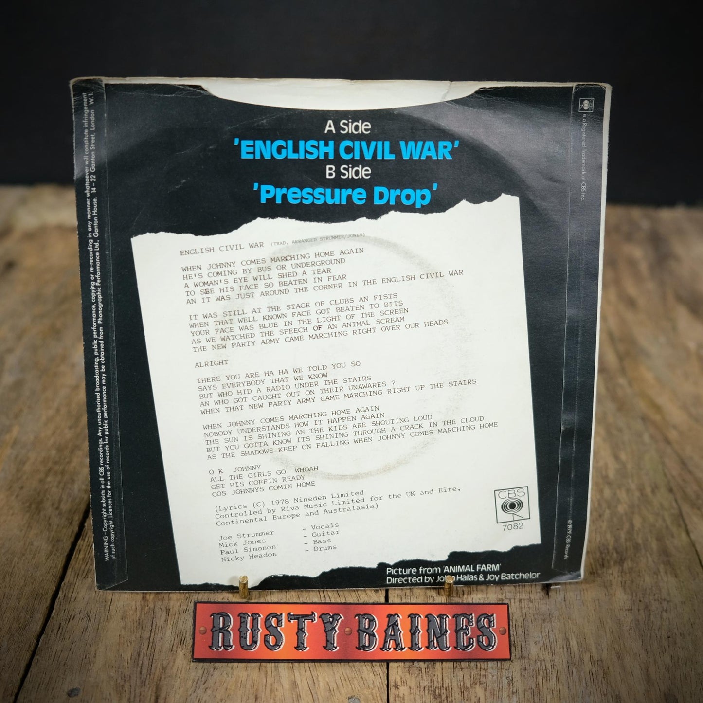 Record 7" Single, The Clash - English Civil War