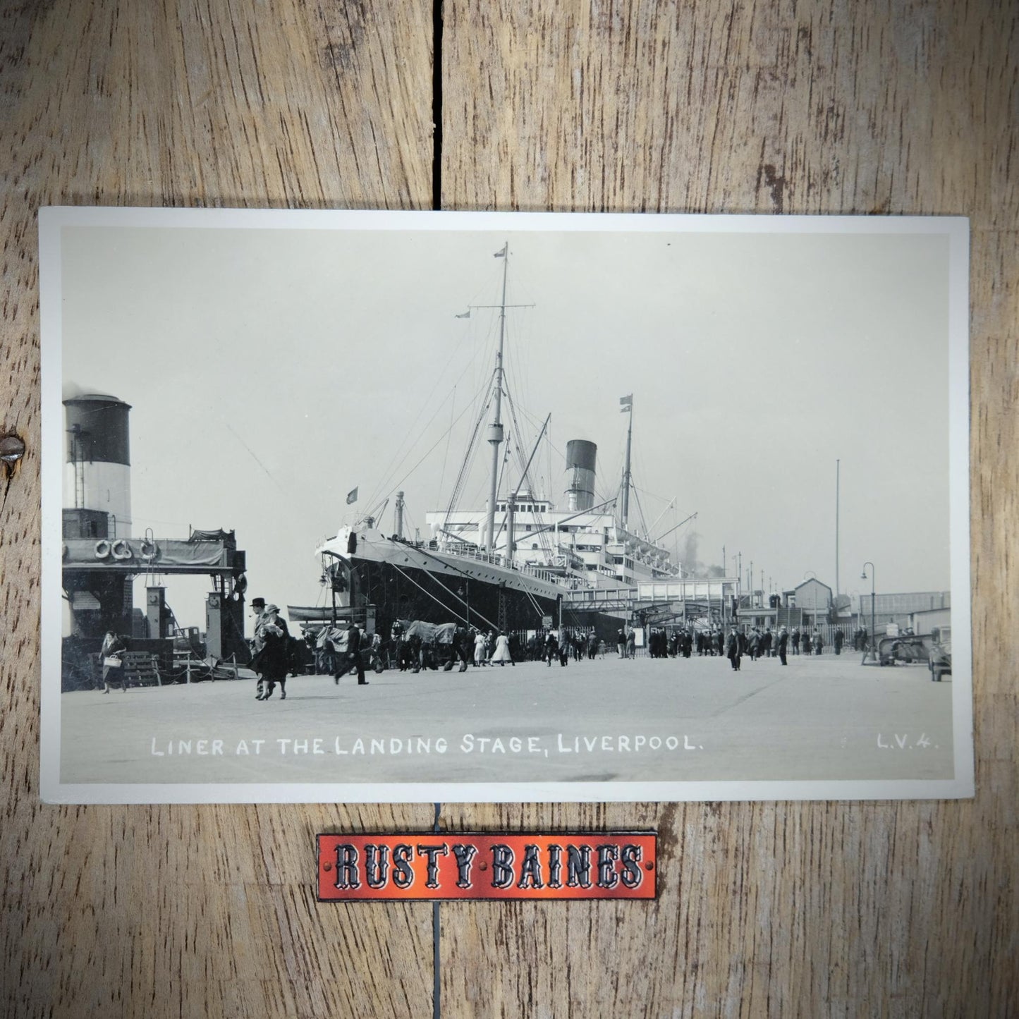 Postcard, Ocean Liner Liverpool Landing Stage, Real Photo 1936