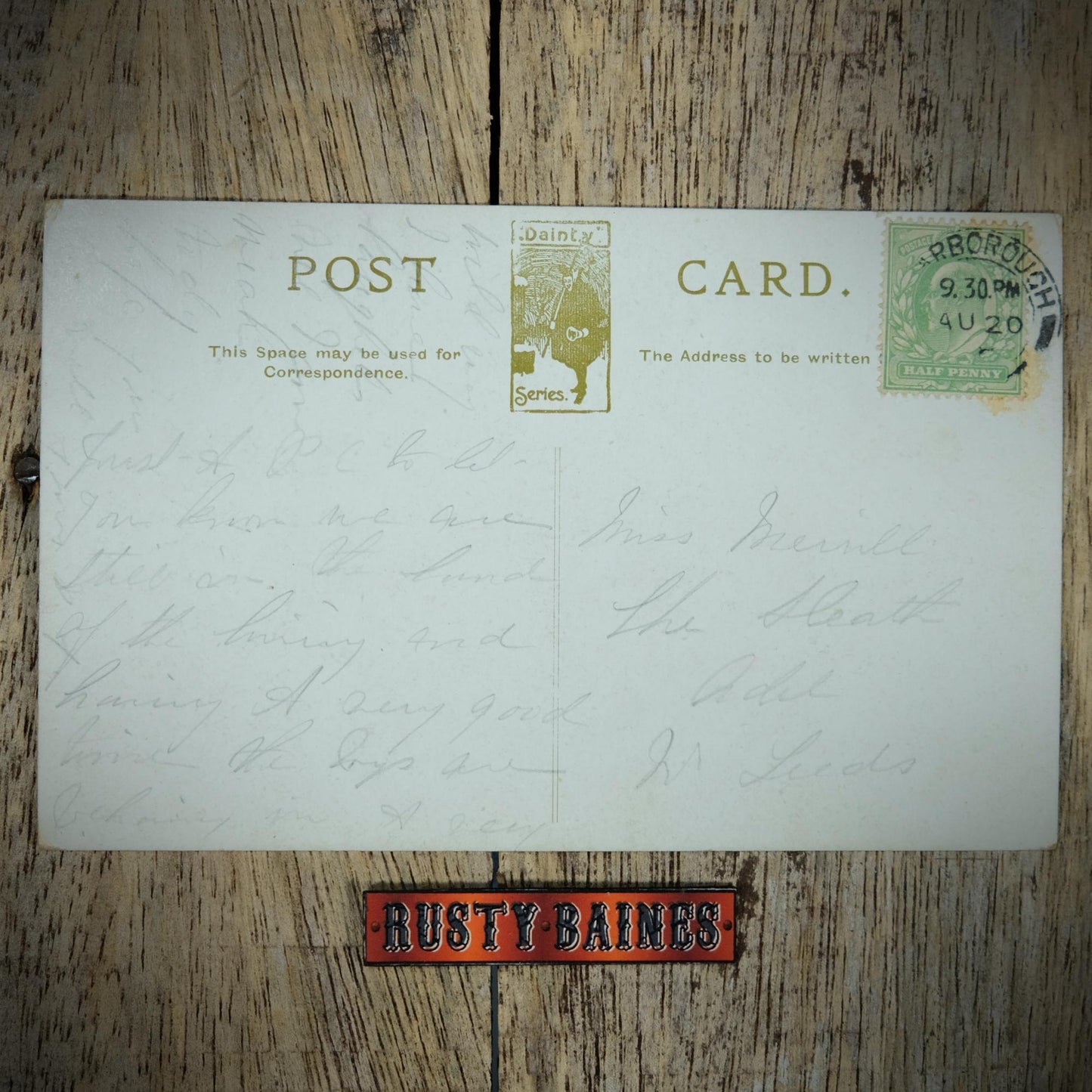 Postcard, Peril on the Sea, Scarborough Lifeboat RNLI Storm, Printed