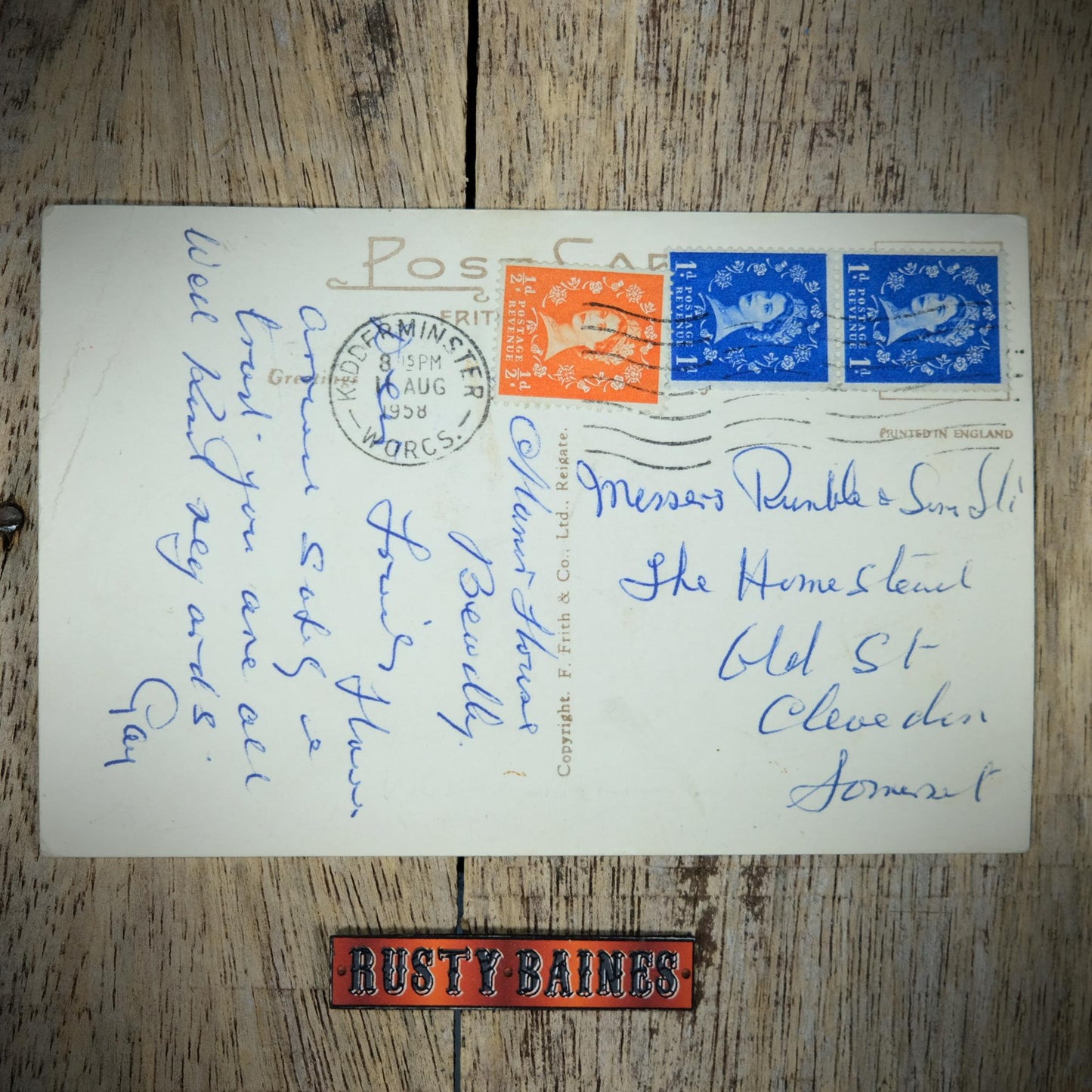 Postcard, Bewdley M.A.S.U. Guest House, Real Photo