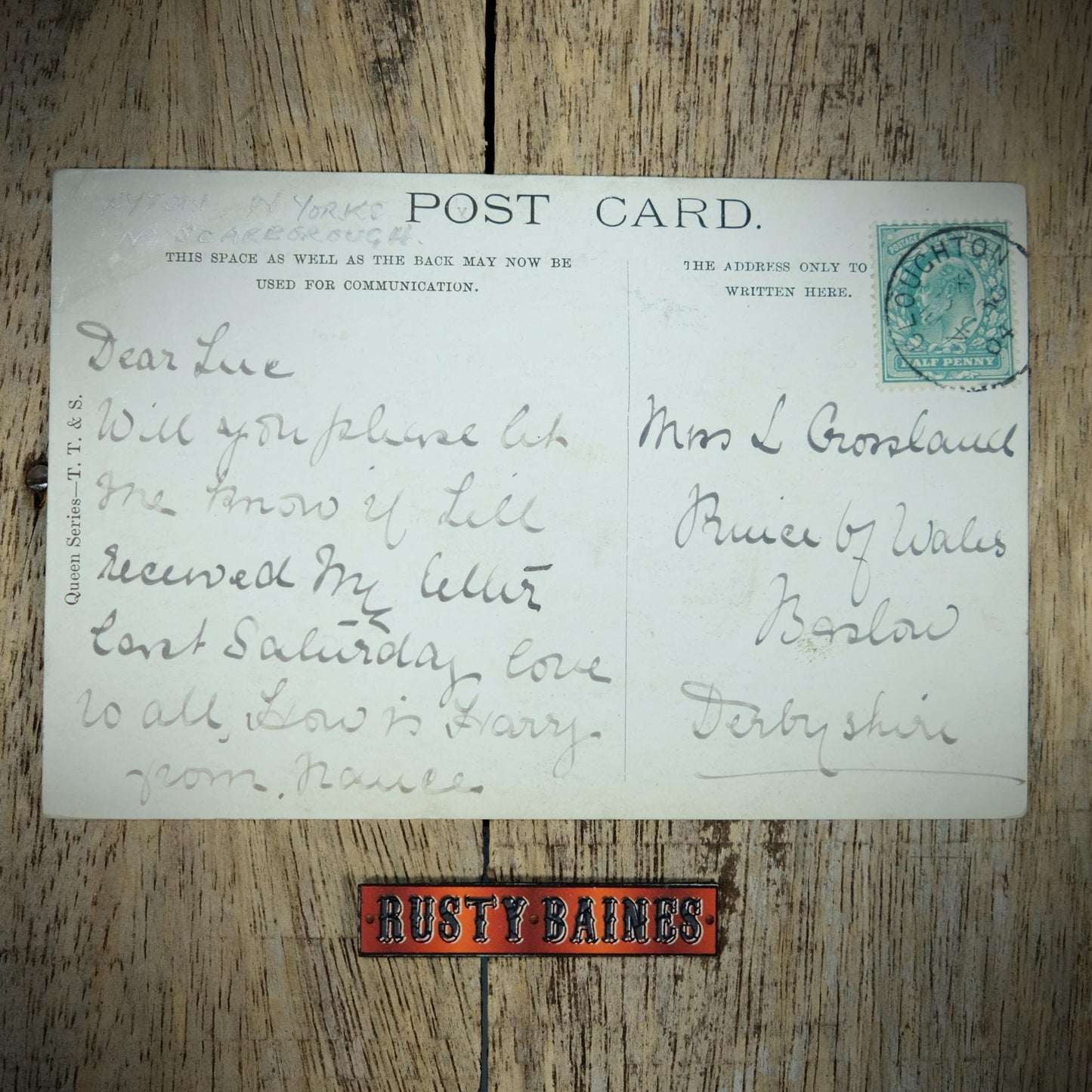 Postcard, Forge Valley, Baiting at Ayton, Horse & Carriage, Printed