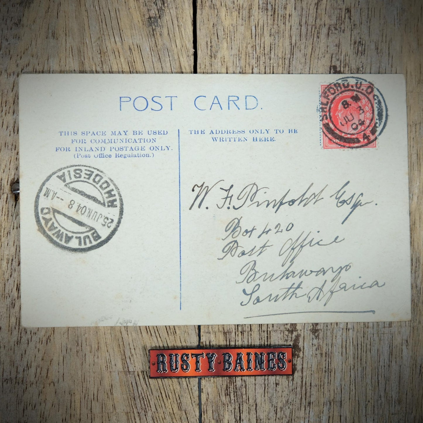 Postcard, Old Eccles Cake Shop Bakery 1904, Printed