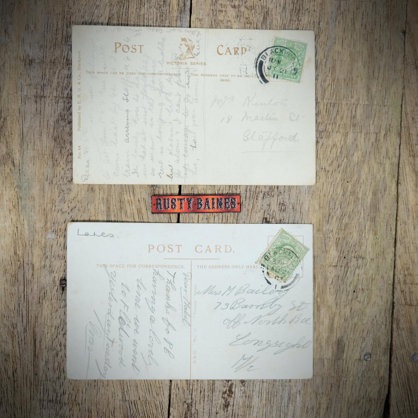Postcards, Blackpool Uncle Tom's Cabin, Gynn Inn Early 1900s, Printed