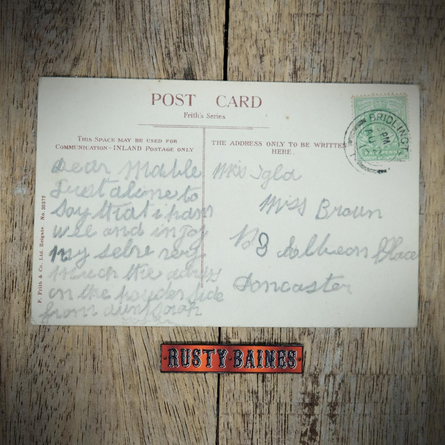 Postcard, Bridlington St Annes Convalescent Home, Printed