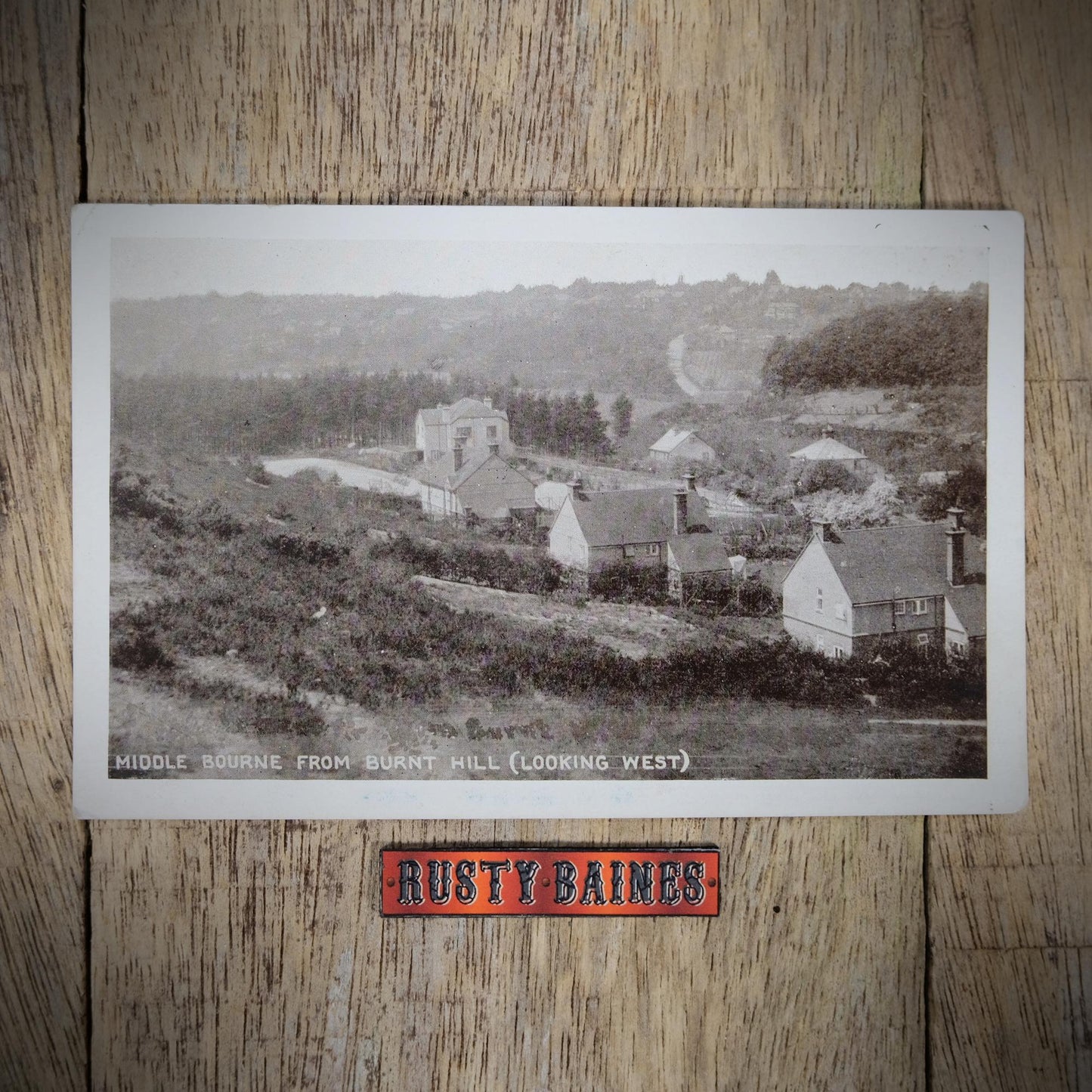 Postcard, Bourne from Burnt Hill, Nr Farnham, Printed