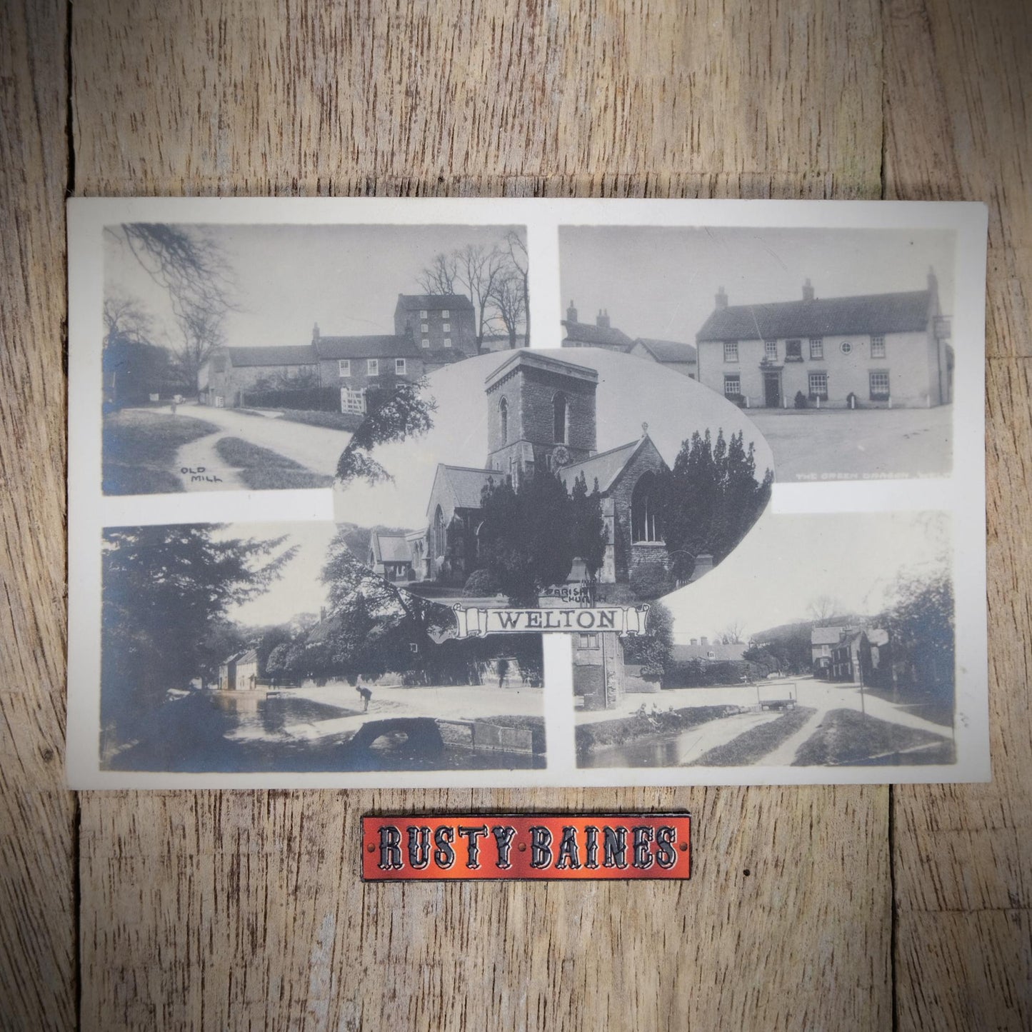 Postcard, Multiview Real Photo Welton Church & Village Views, Brough