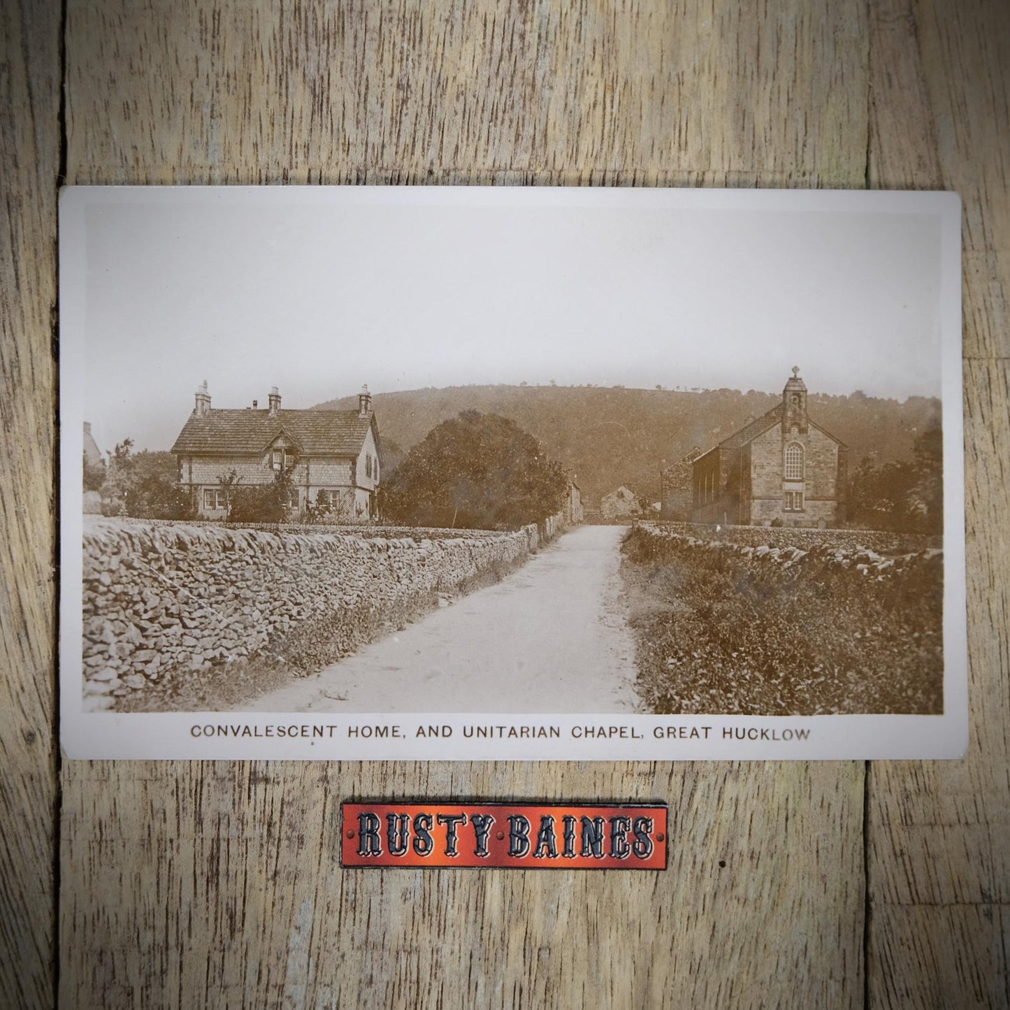 Postcard, Real Photo, Great Hucklow Convalescent Home & Chapel