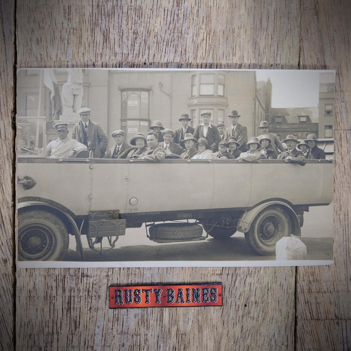 Postcard, 1920's Real Photo Charabanc Outing to Weymouth