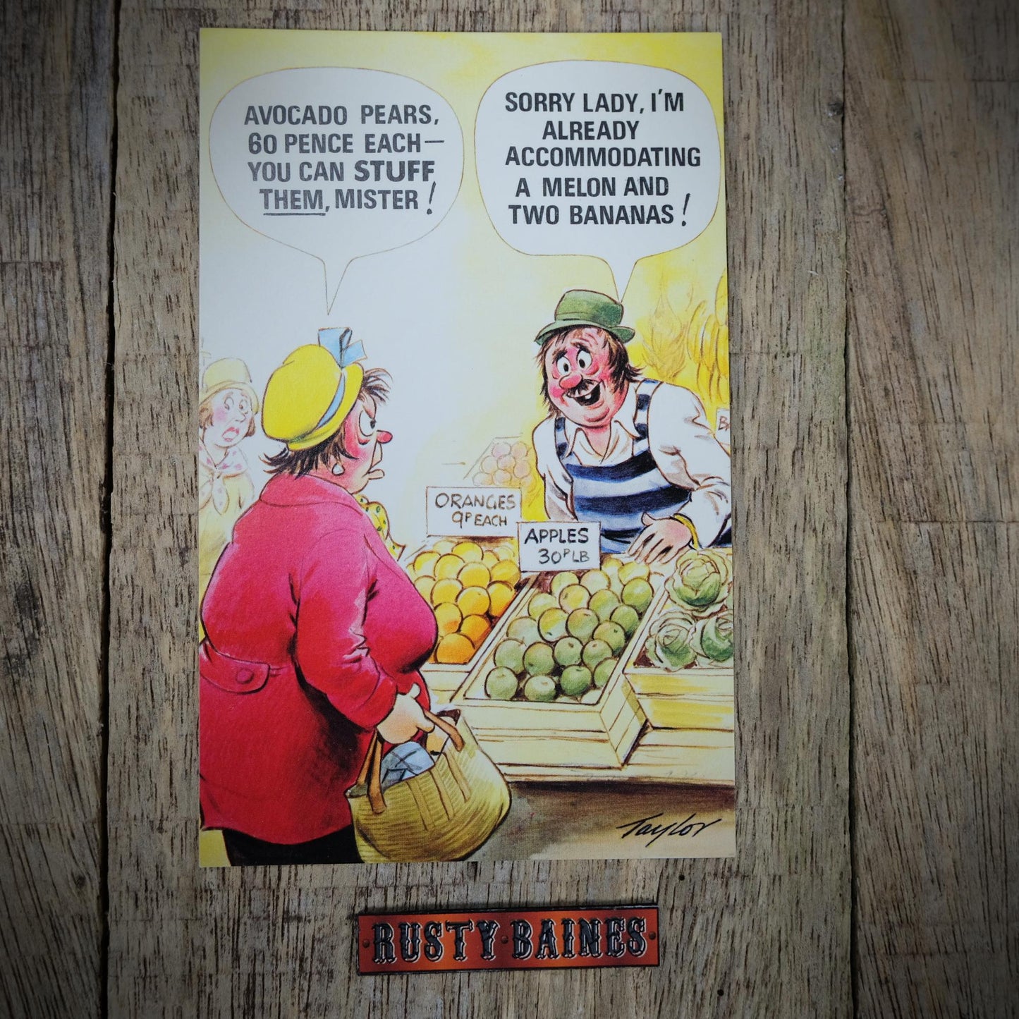 Vintage Comic Postcard Bamforth 766 Expensive Fruit & Veg Greengrocer