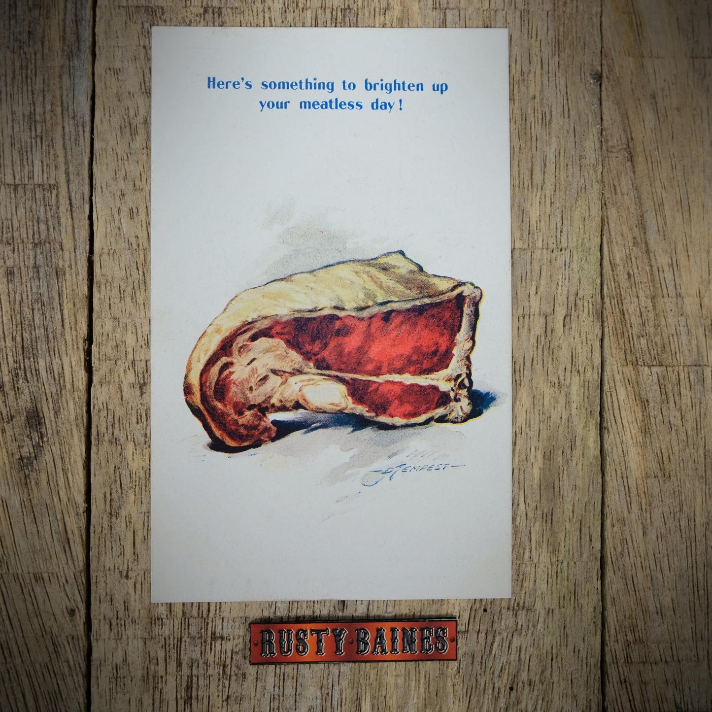 Antique Comic Postcard, Bamforth 631, Meat Joint, Butcher Interest