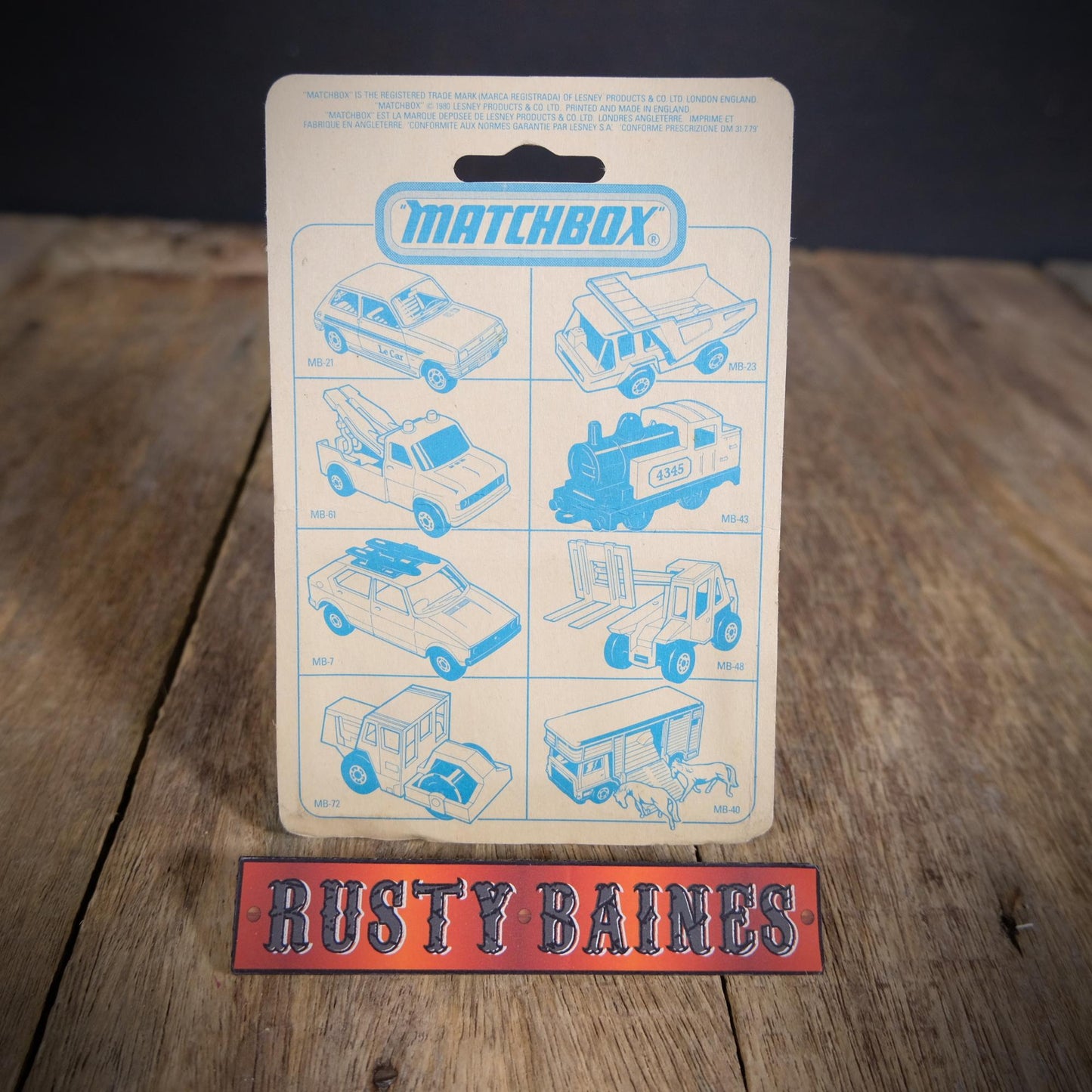 Matchbox No.38 Ford Model A Van Champion Spark Plugs, Sealed Blister Card