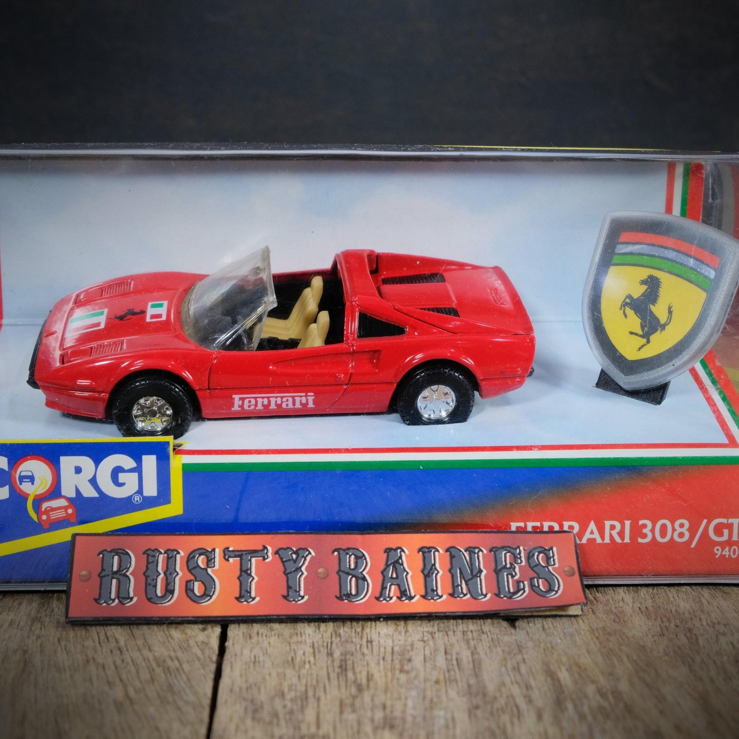 Corgi Ferrari 308 GTS & Collector Badge, 1991