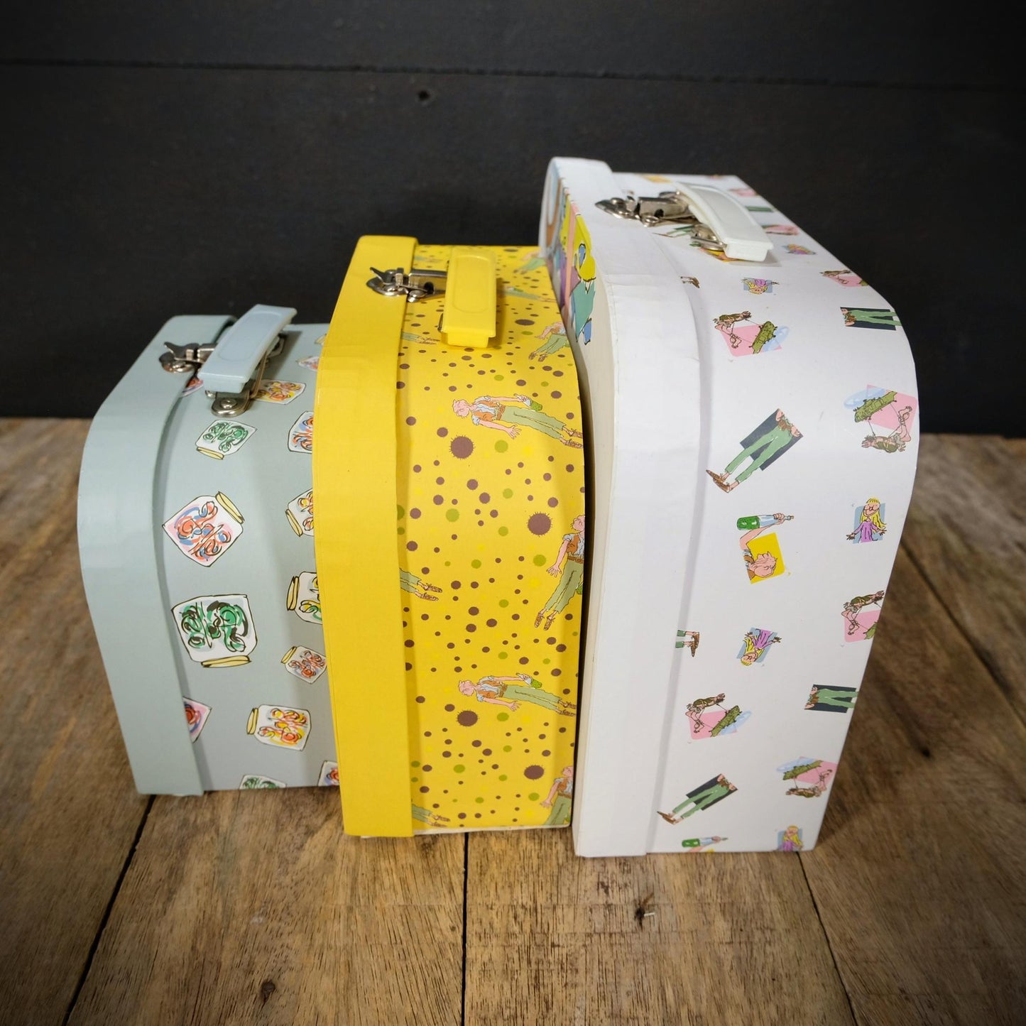 Small Graduated Stacking Storage Case Set, Roald Dahl, BFG, Suitcase Style