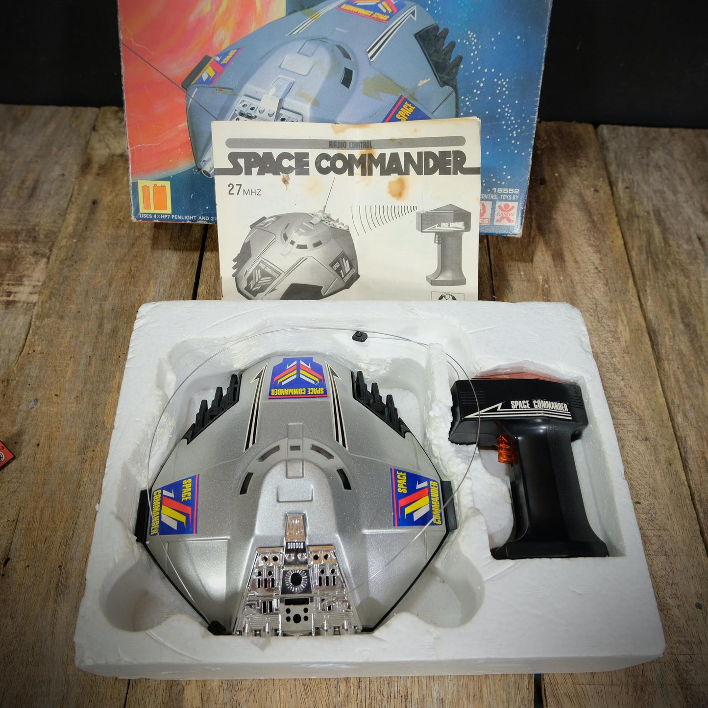 Vintage Bandai Space Commander Remote Control Space Toy UFO