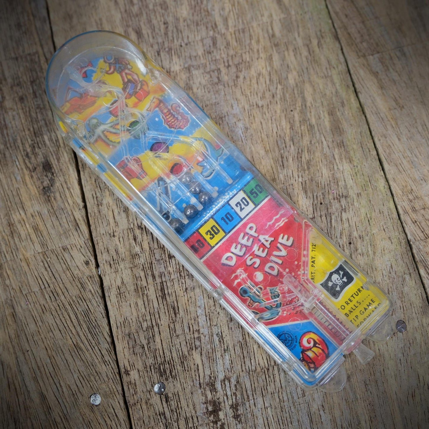 Vintage Bundle of Toy Pinball, Bagatelle, Mini-Tinplate Roulette