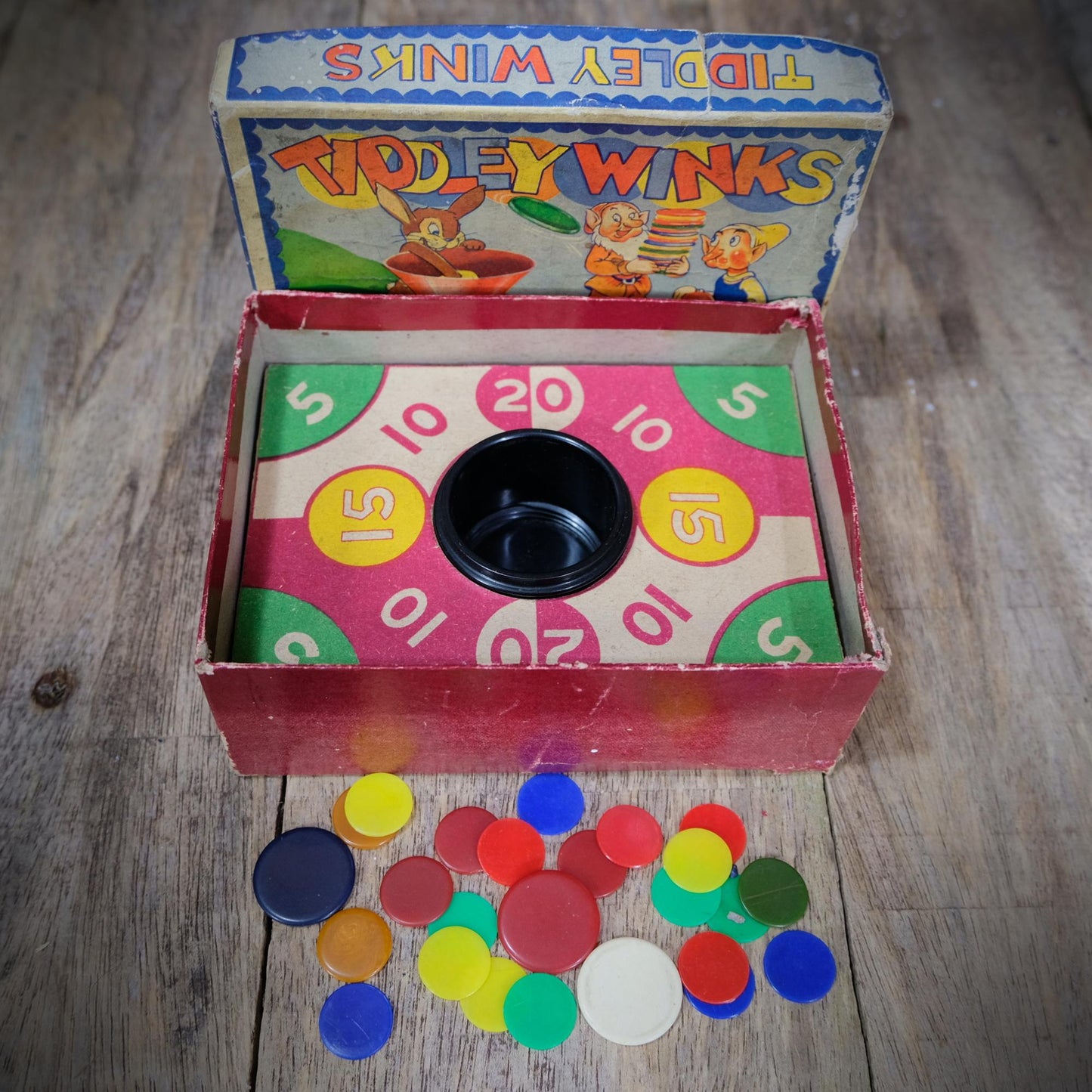 Vintage Tiddley Winks Game, Peter Pan Series, Made in England