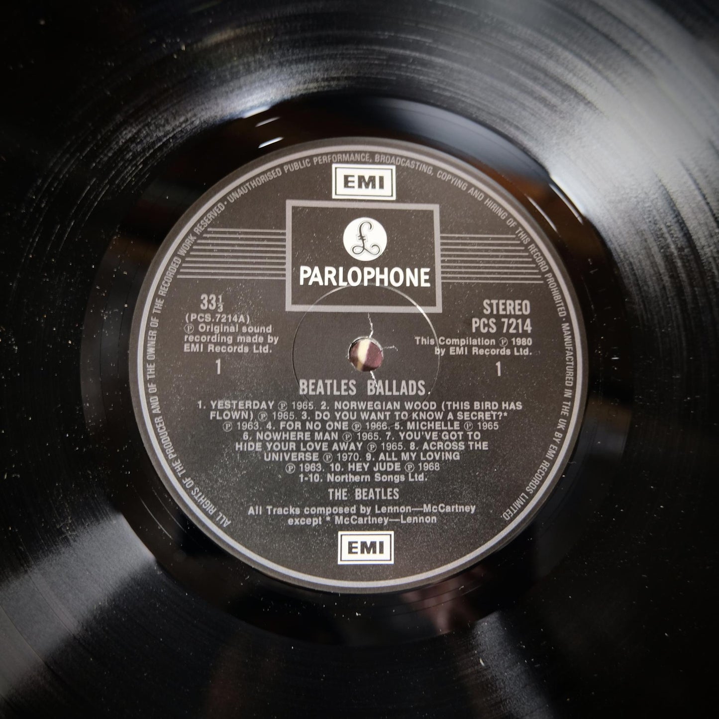 Record LP Album, The Beatles Ballads