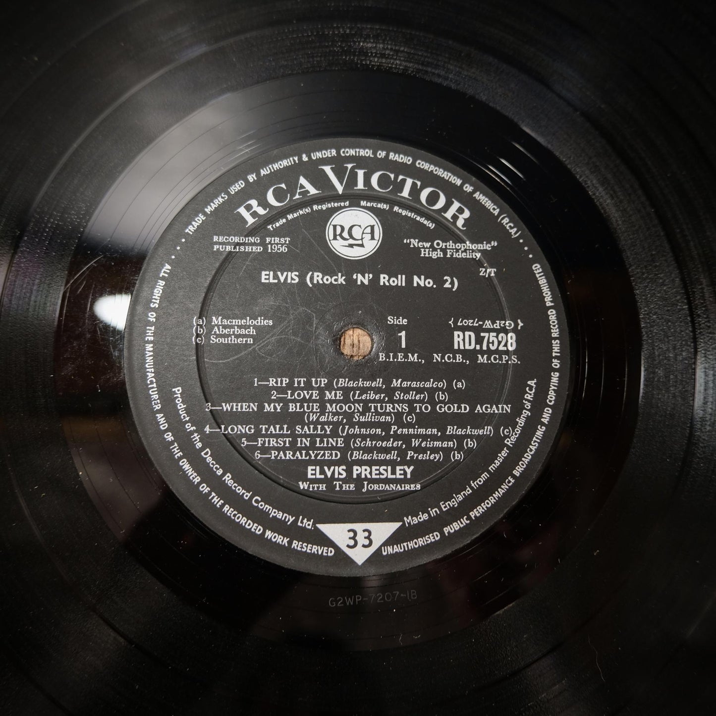 Record LP Album, Elvis Presley, Rock N Roll No.2, RD-7528 Mono