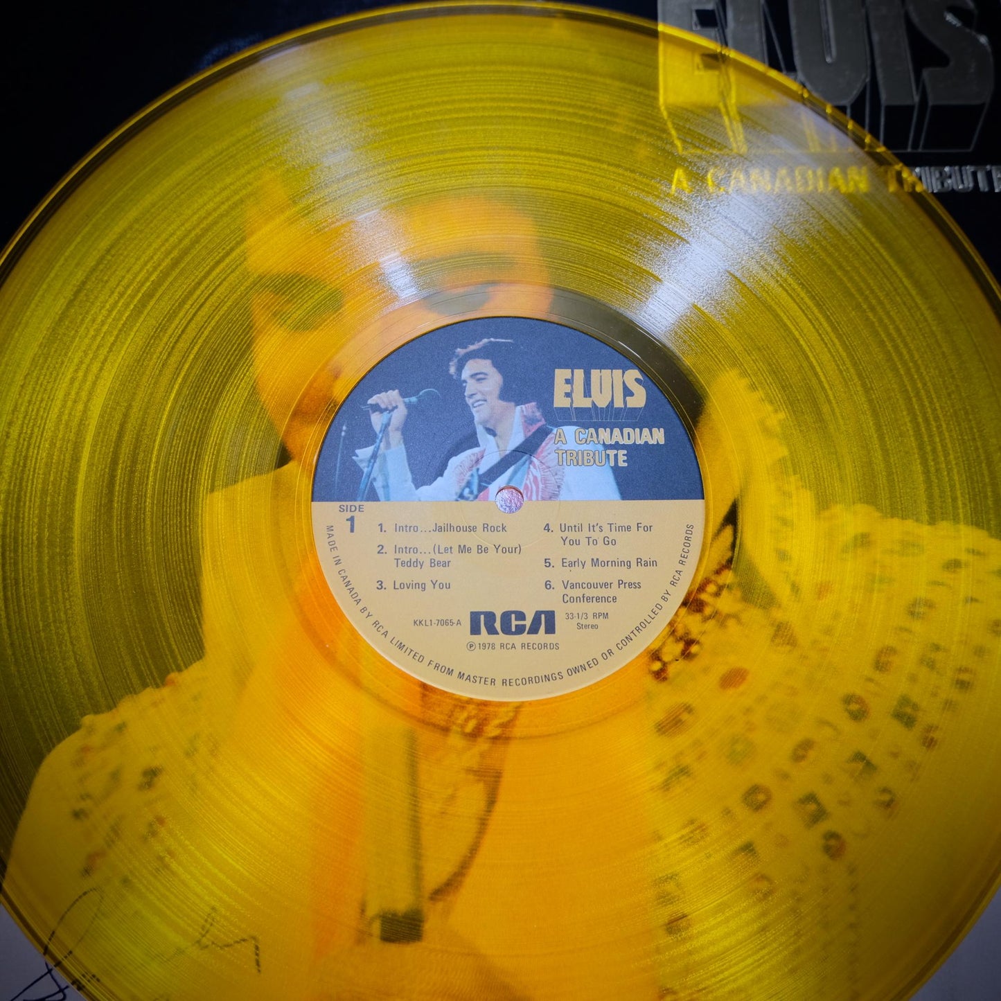 Record LP Album, Elvis Presley, A Canadian Tribute, Coloured Vinyl