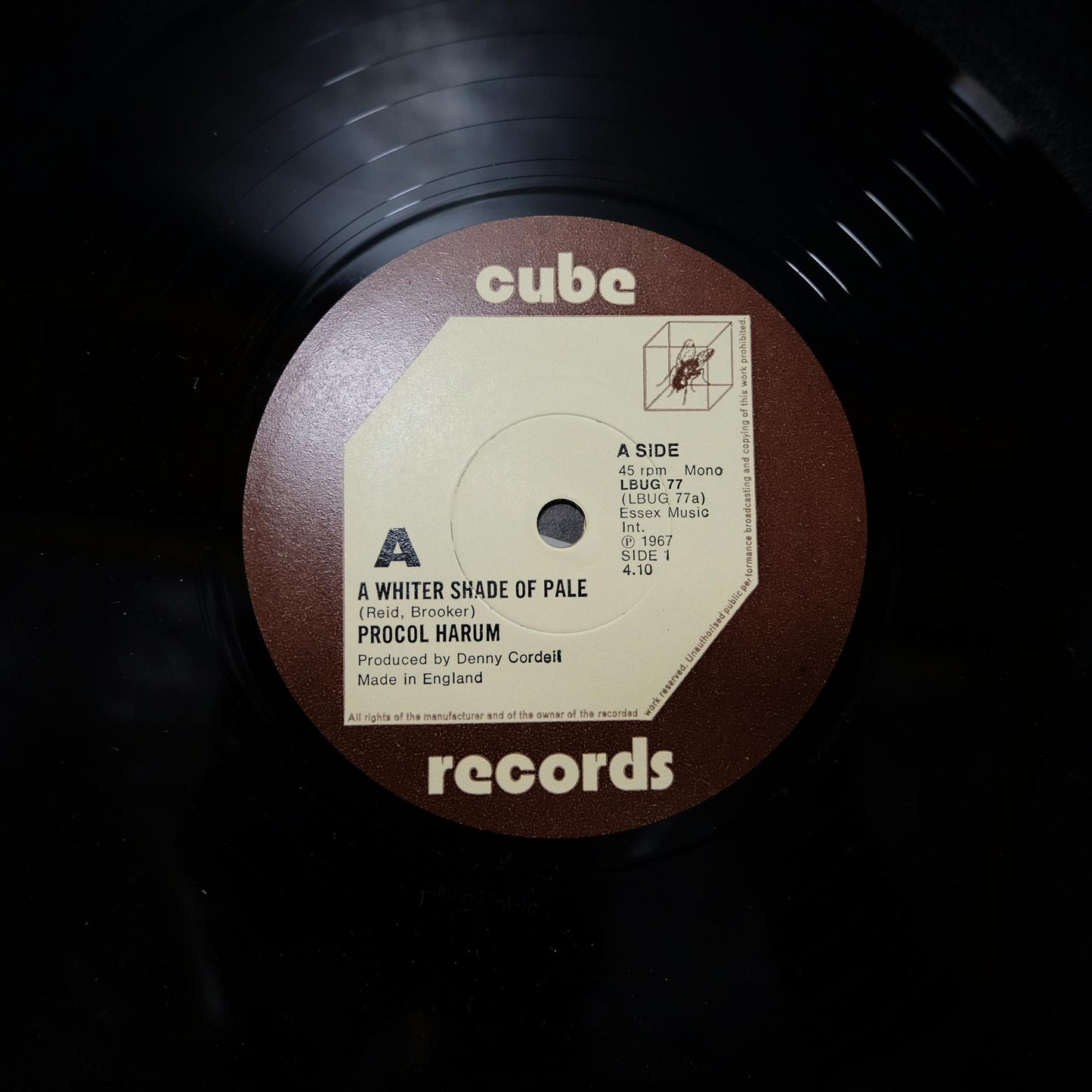Record 12" Single, Procol Harum, A White Shade of Pale