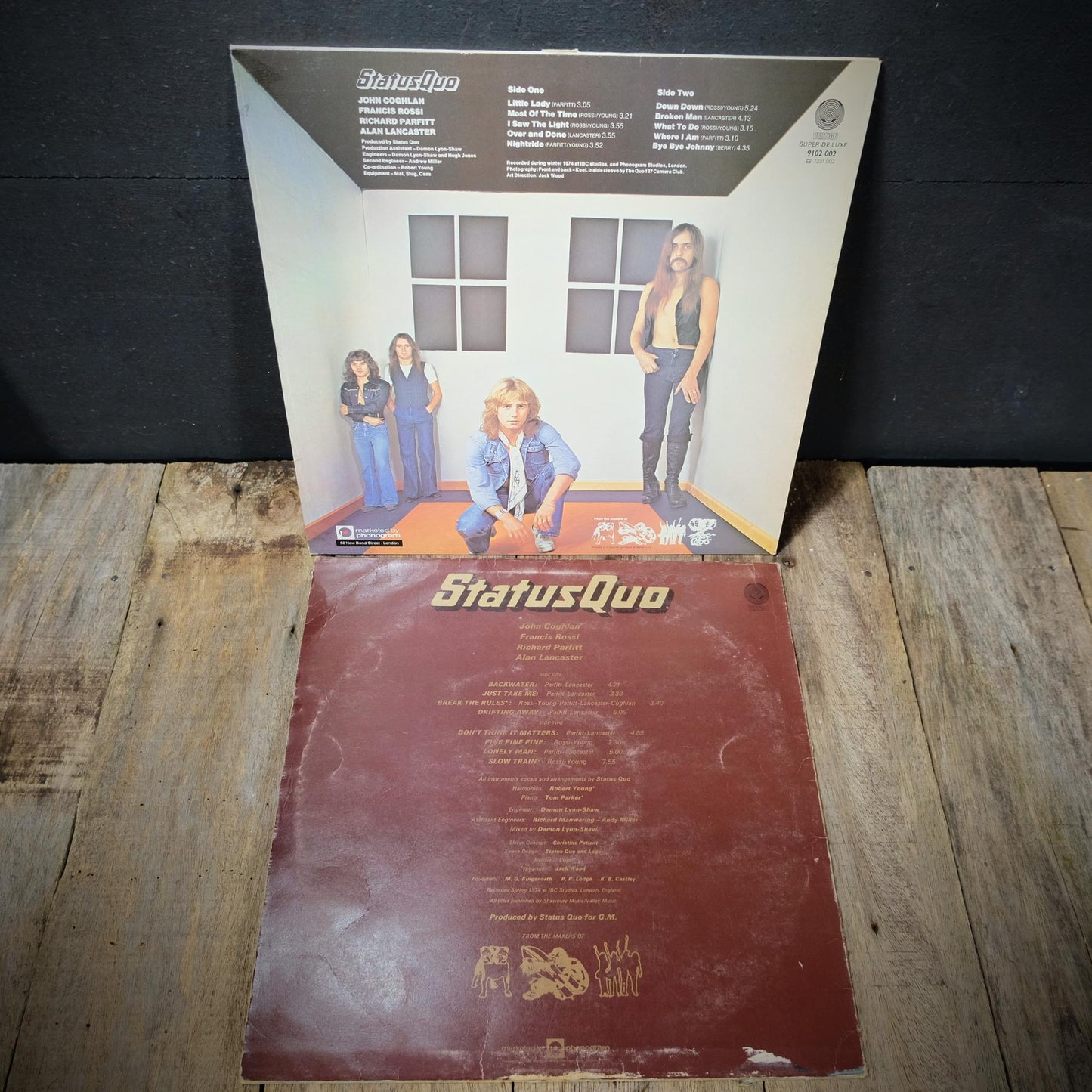 Record LP Albums Status Quo Bundle, One the Level/Piledriver Etc.
