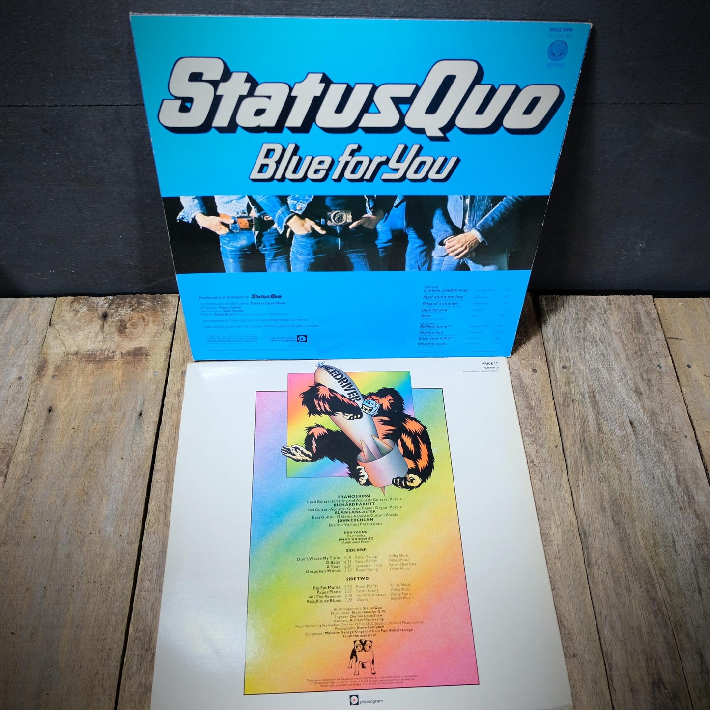 Record LP Albums Status Quo Bundle, One the Level/Piledriver Etc.
