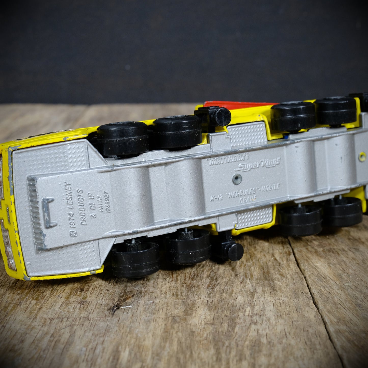 Used Vintage Matchbox Super Kings K-12 Hercules Mobile Crane, Yellow, 1974