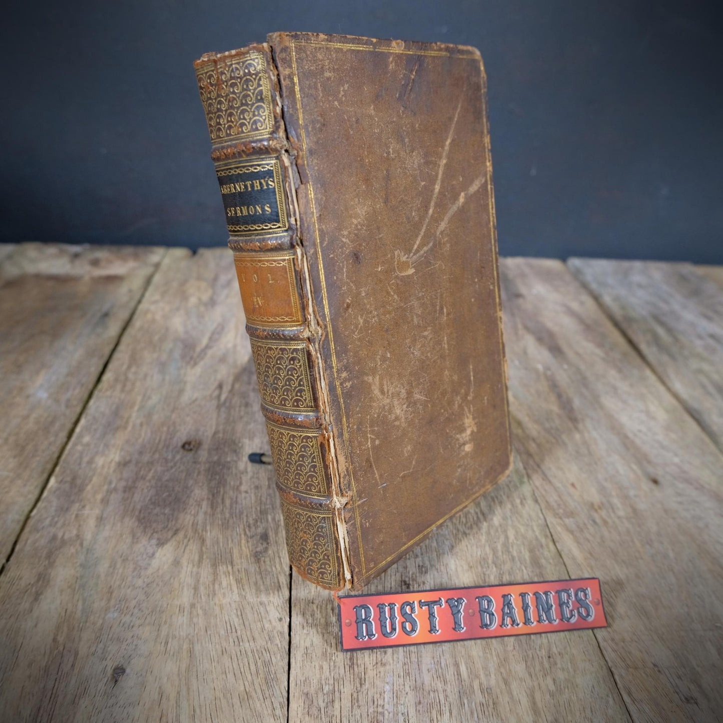 Sermons on Various Subjects Vol. IV, John Abernethy, 1751, Leather Bound Hardcover