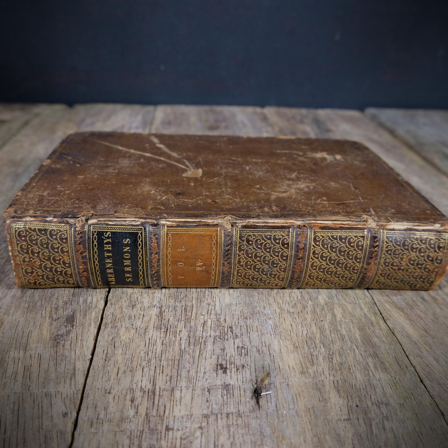 Sermons on Various Subjects Vol. IV, John Abernethy, 1751, Leather Bound Hardcover