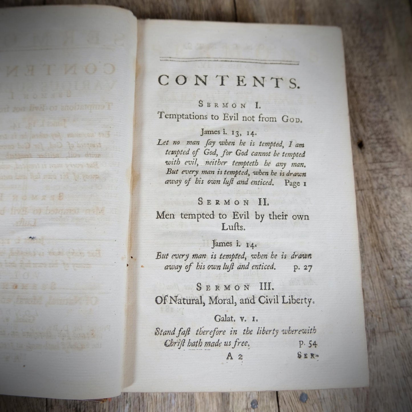 Sermons on Various Subjects Vol. IV, John Abernethy, 1751, Leather Bound Hardcover