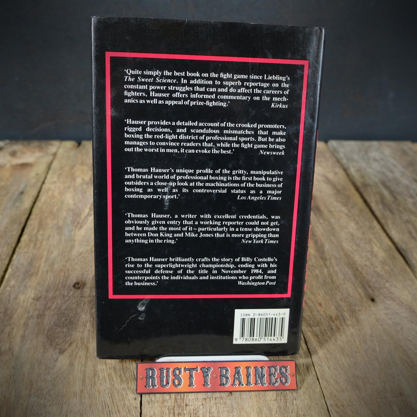The Black Lights, Boxing, Thomas Hauser, 1987 Hardcover