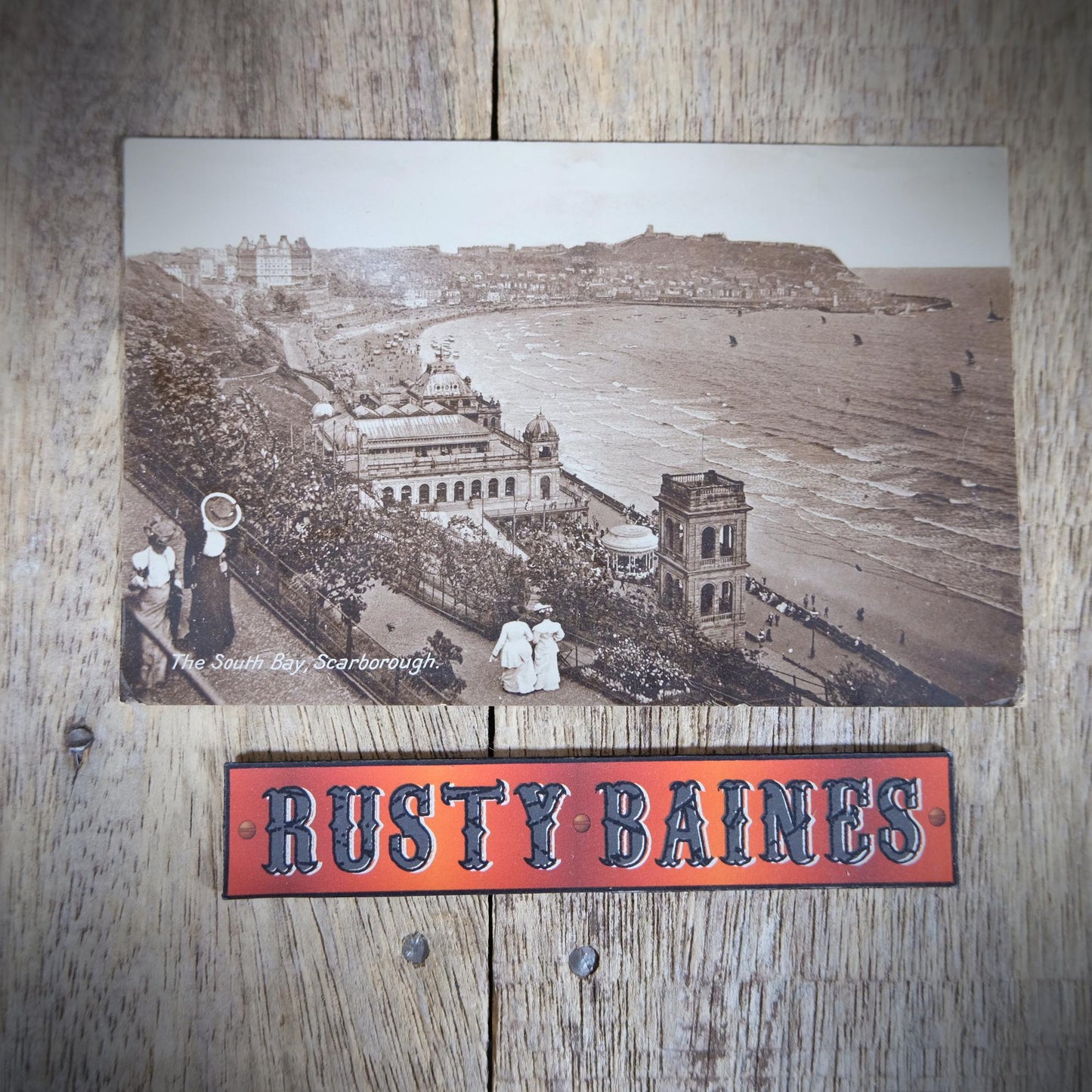 Original Postcard, Scarborough South Bay, Edwardian Scene, Printed