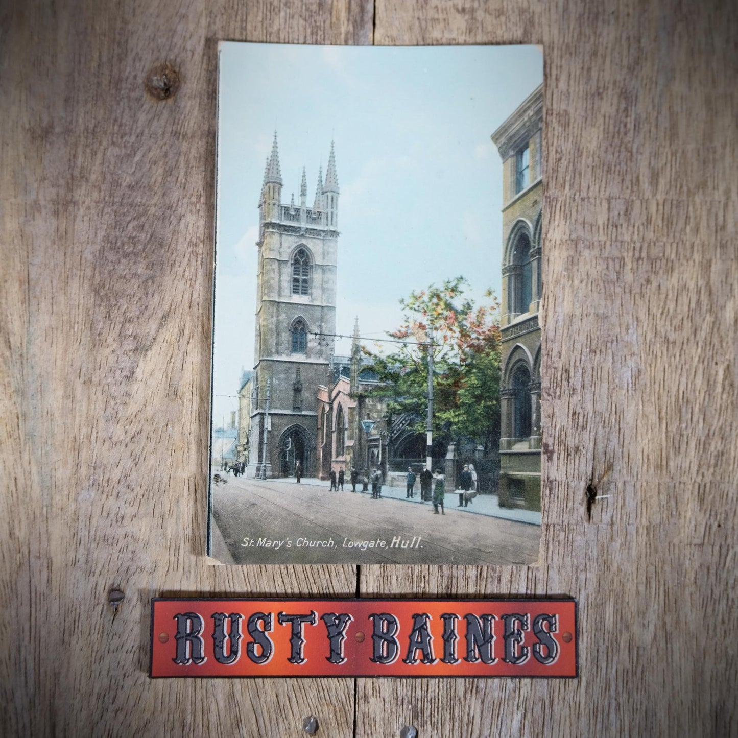 Original Postcard, Hull, St Mary's Church, Lowgate, Printed, Early 1900s