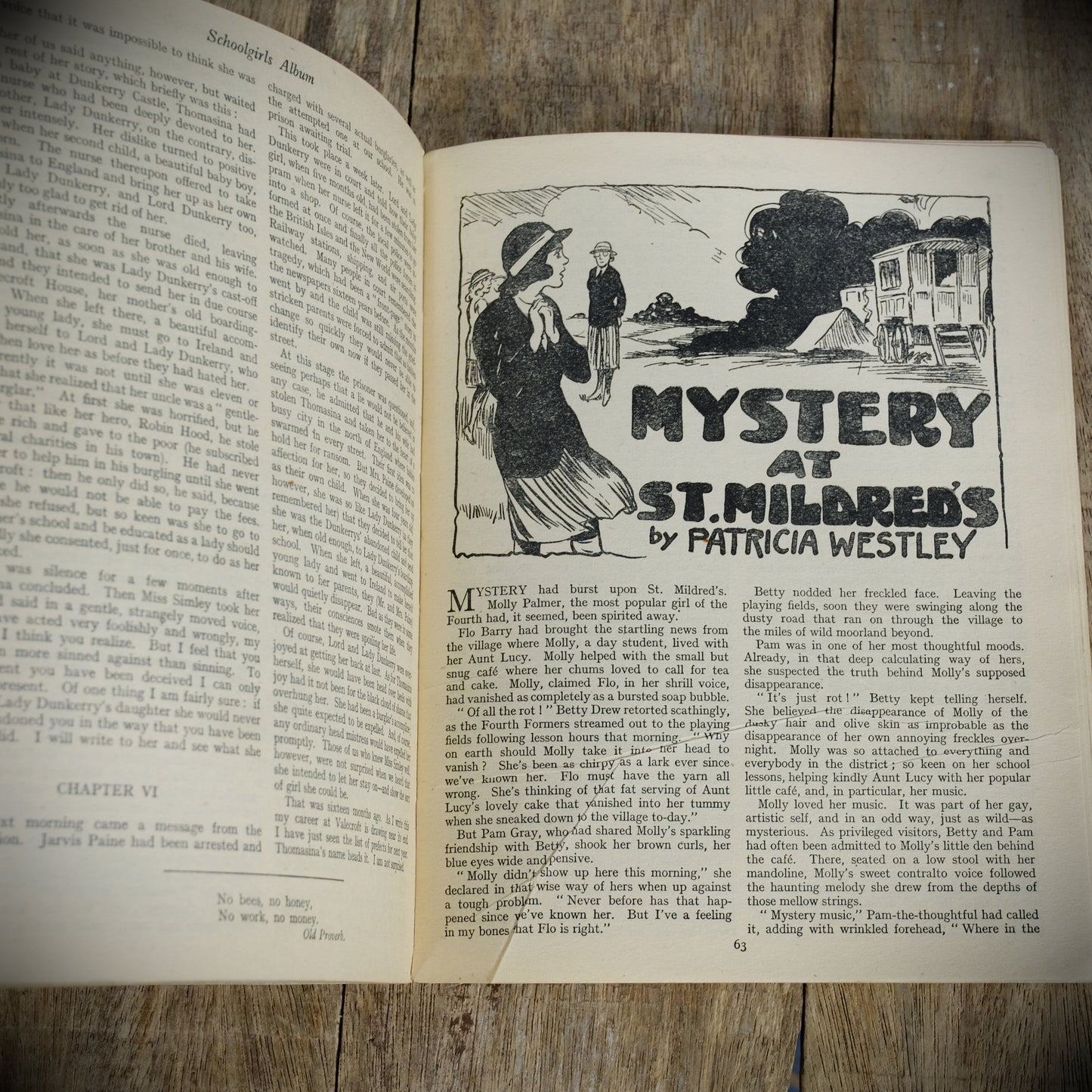 Vintage Children's Book, Schoolgirls Album 1945, J McCail, Gerald G Swan