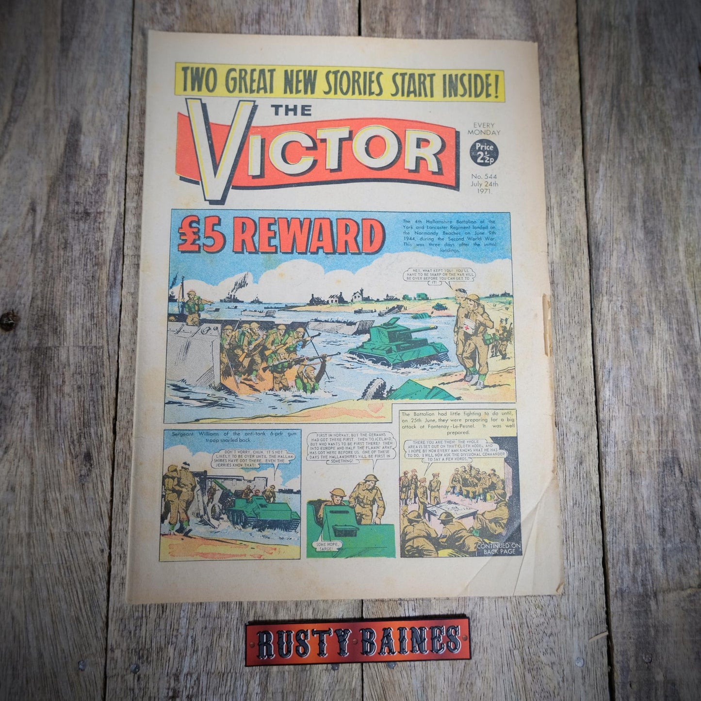British DC Thomson Comic, The Victor #544 July 24th 1971
