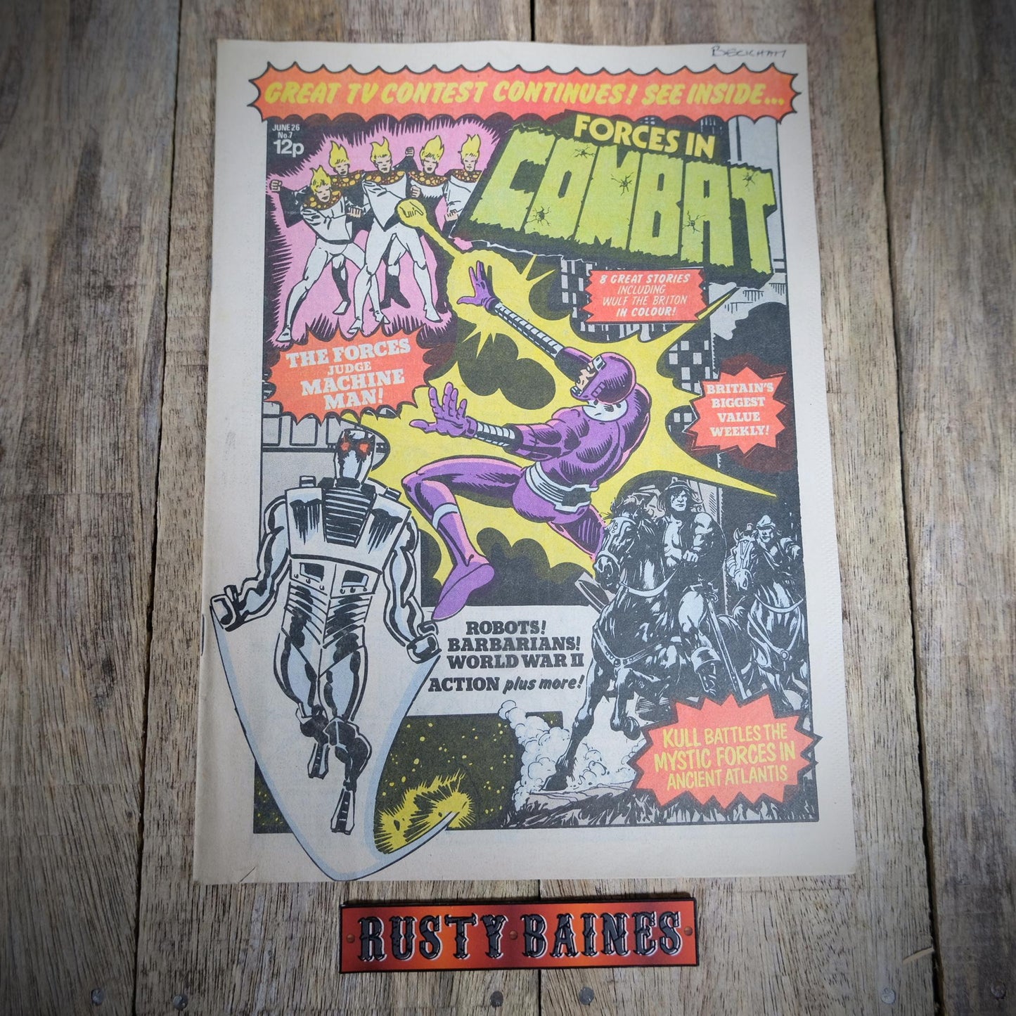 British Marvel Comic, Forces in Combat June 26th #7 1980
