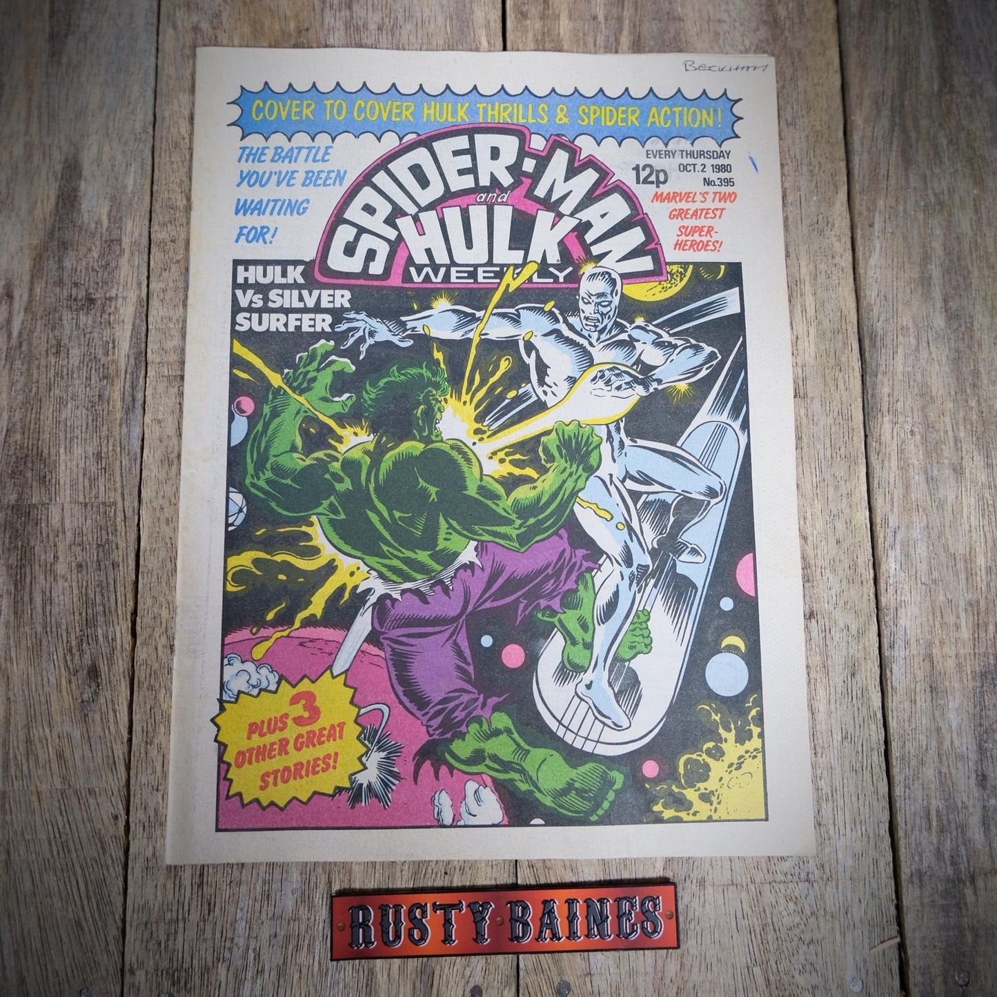 British Marvel Comic, Spider-Man and Hulk Weekly October 2nd 1980 #395