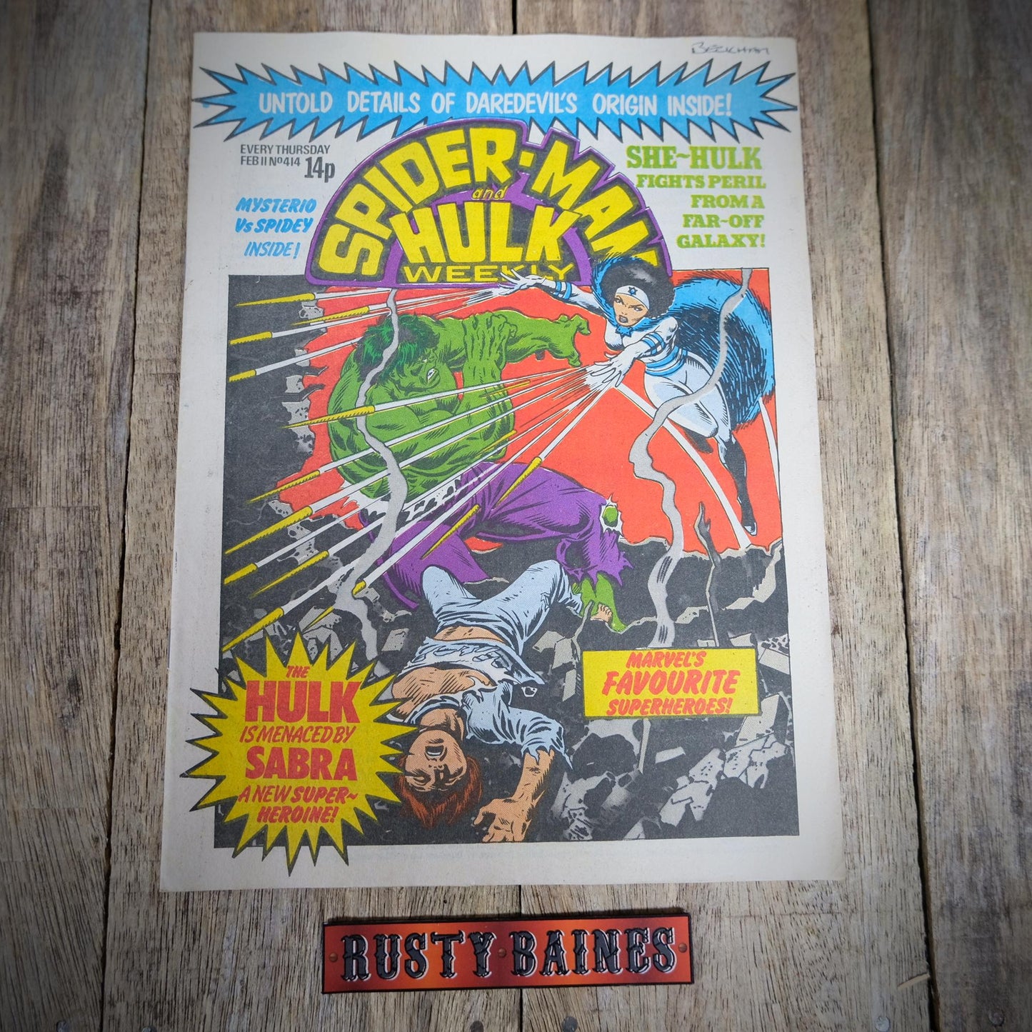 British Marvel Comic, Spider-Man and Hulk Weekly February 11th 1981 #414