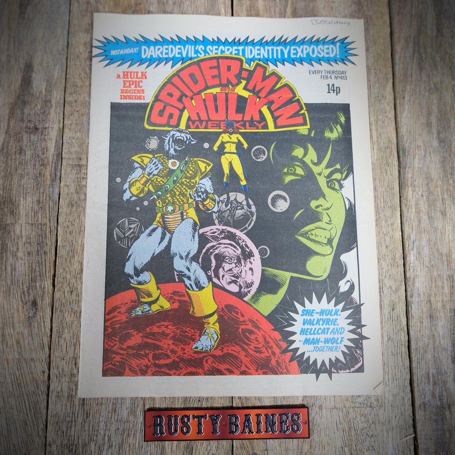 British Marvel Comic, Spider-Man and Hulk Weekly February 4th 1981 #413