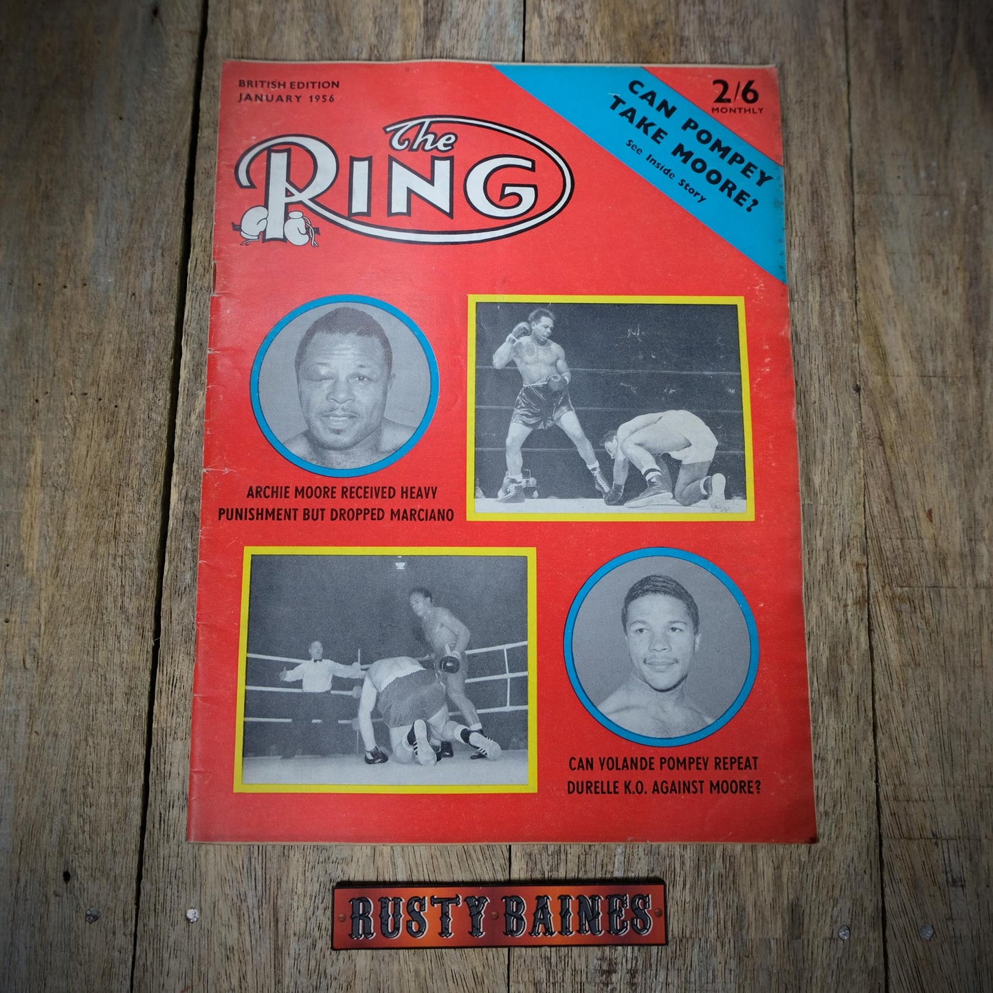 Vintage Boxing Magazine, The Ring January 1956, Bud Smith