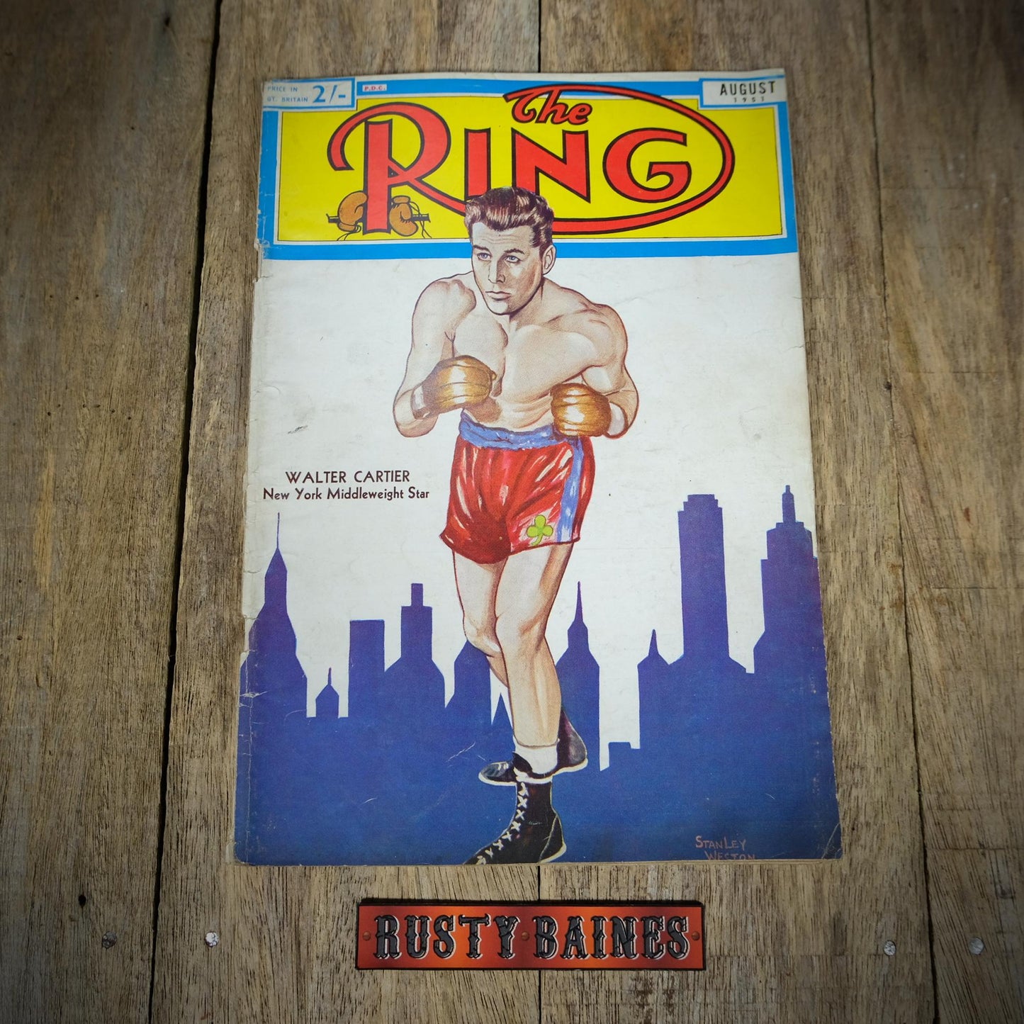 Vintage Boxing Magazine, The Ring August 1951, Sugar Ray Robinson