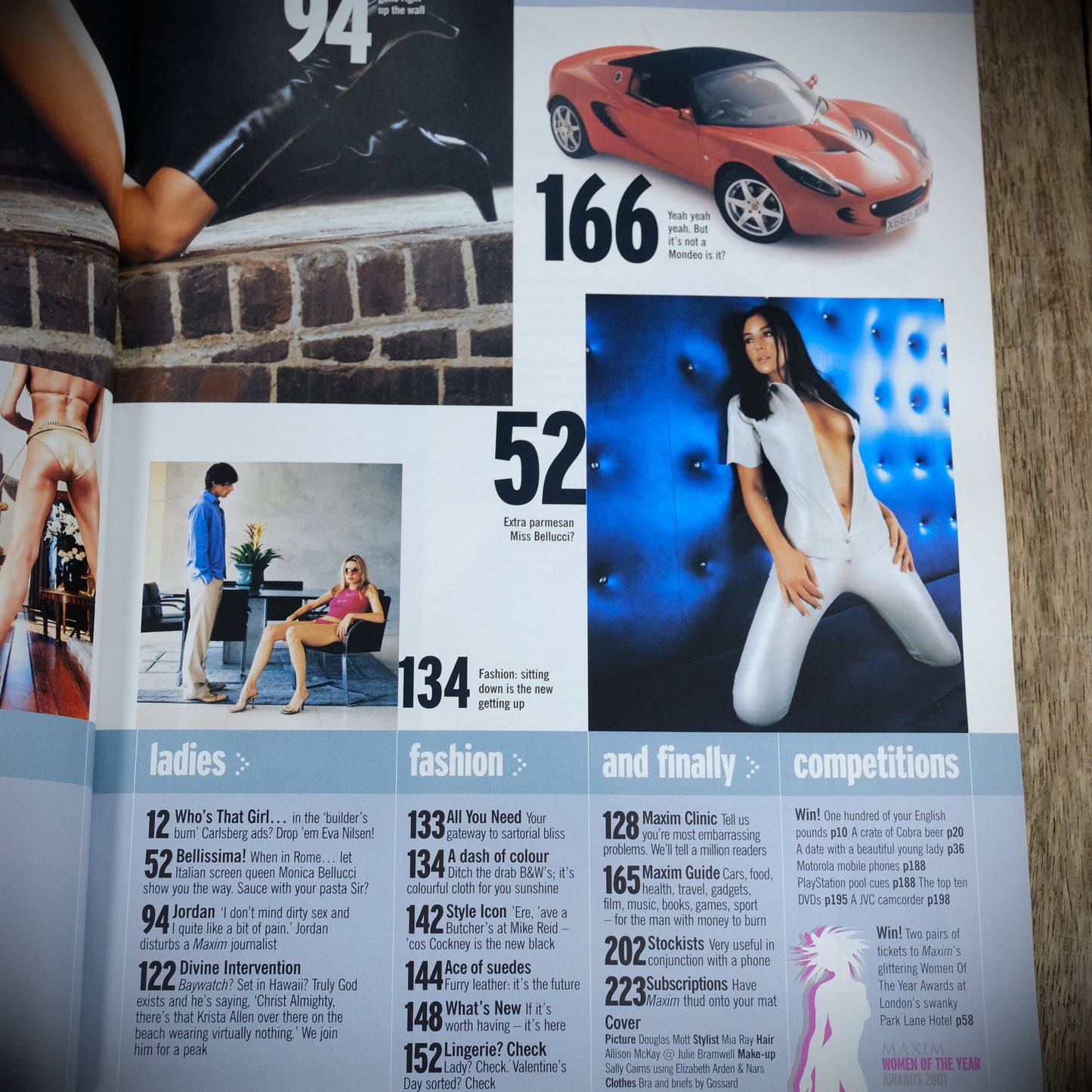 Maxim Magazine April 2001, Jordan/Katie Price Cover, Krista Allen, Monica Bellucci