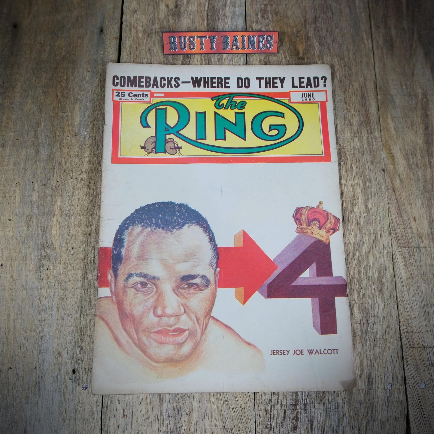 Vintage Boxing Magazine, The Ring, USA, June 1950