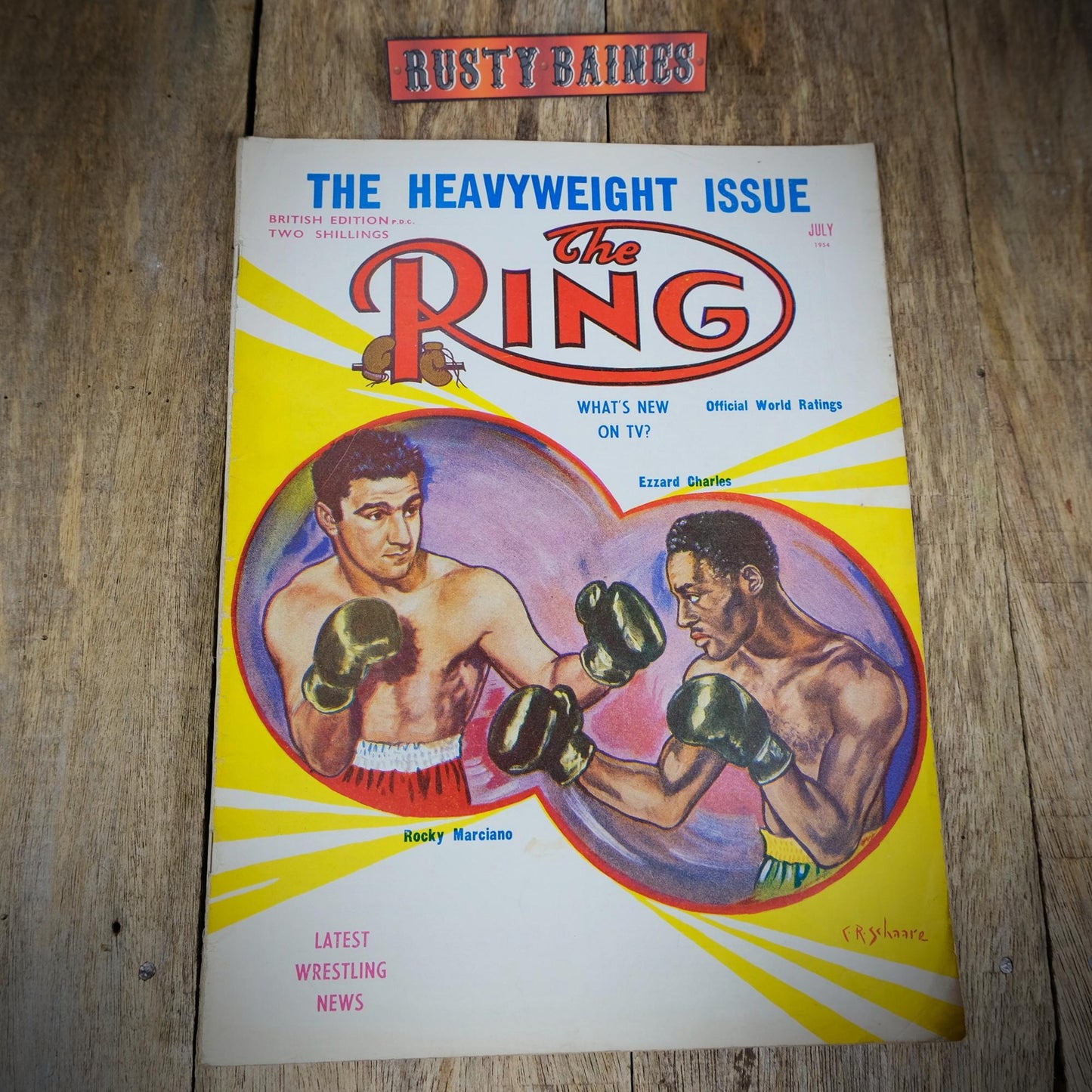 Vintage Boxing Magazine, The Ring, British, July 1954