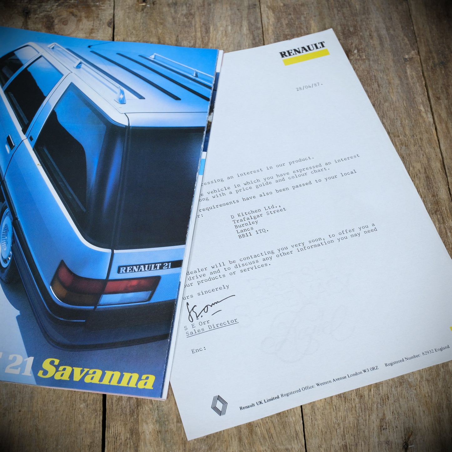 Car Sales Brochure Renault 21 Savanna, 1986