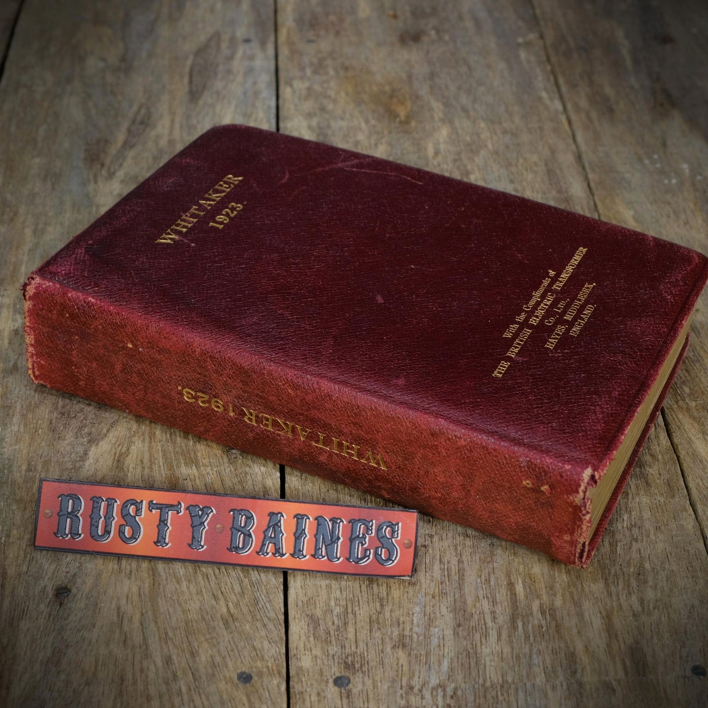Whitaker's Almanac 1923, Luxury Leather Edition, British Electric Transformer Co