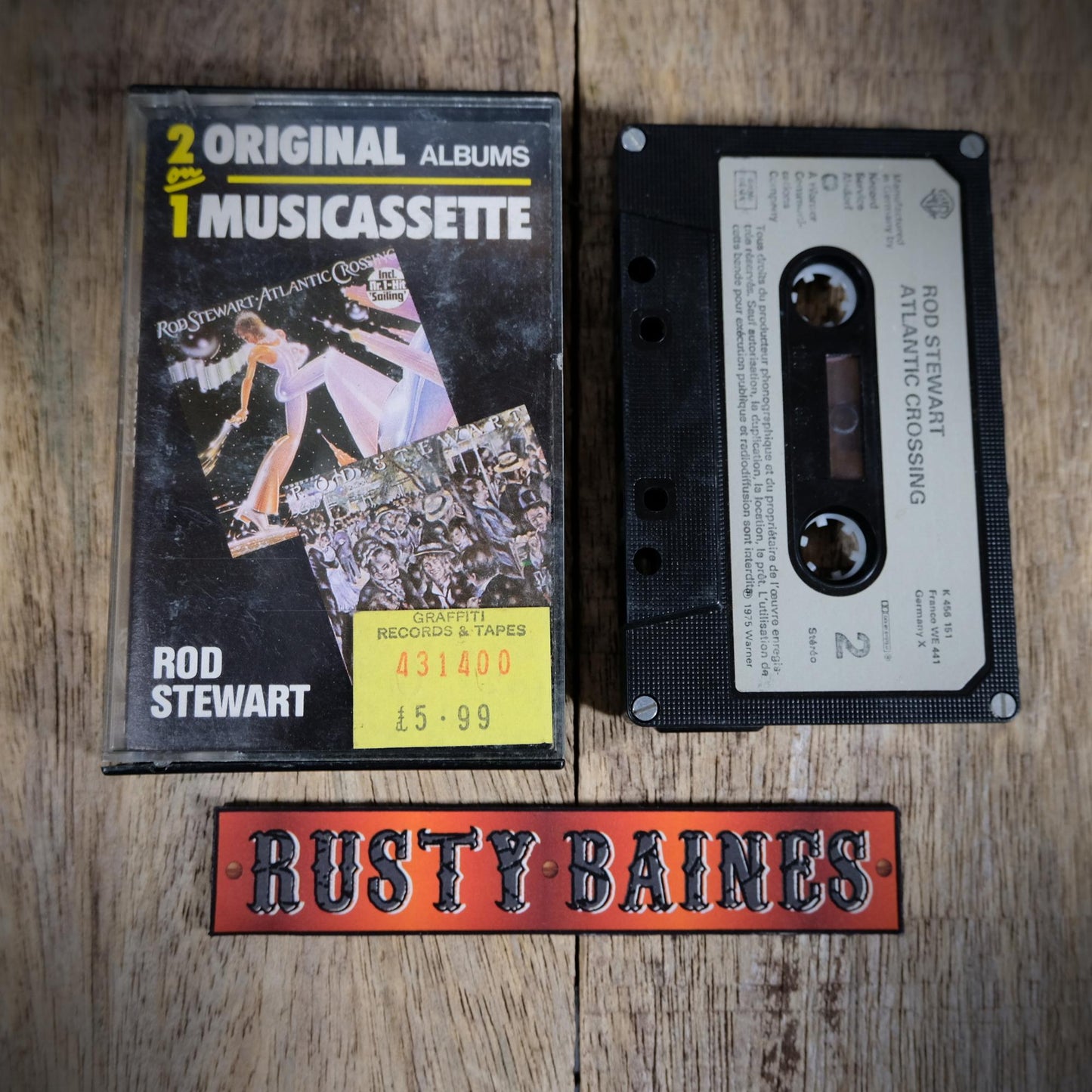 Cassette Tape, Rod Stewart, Atlantic Crossing & A Night on the Town