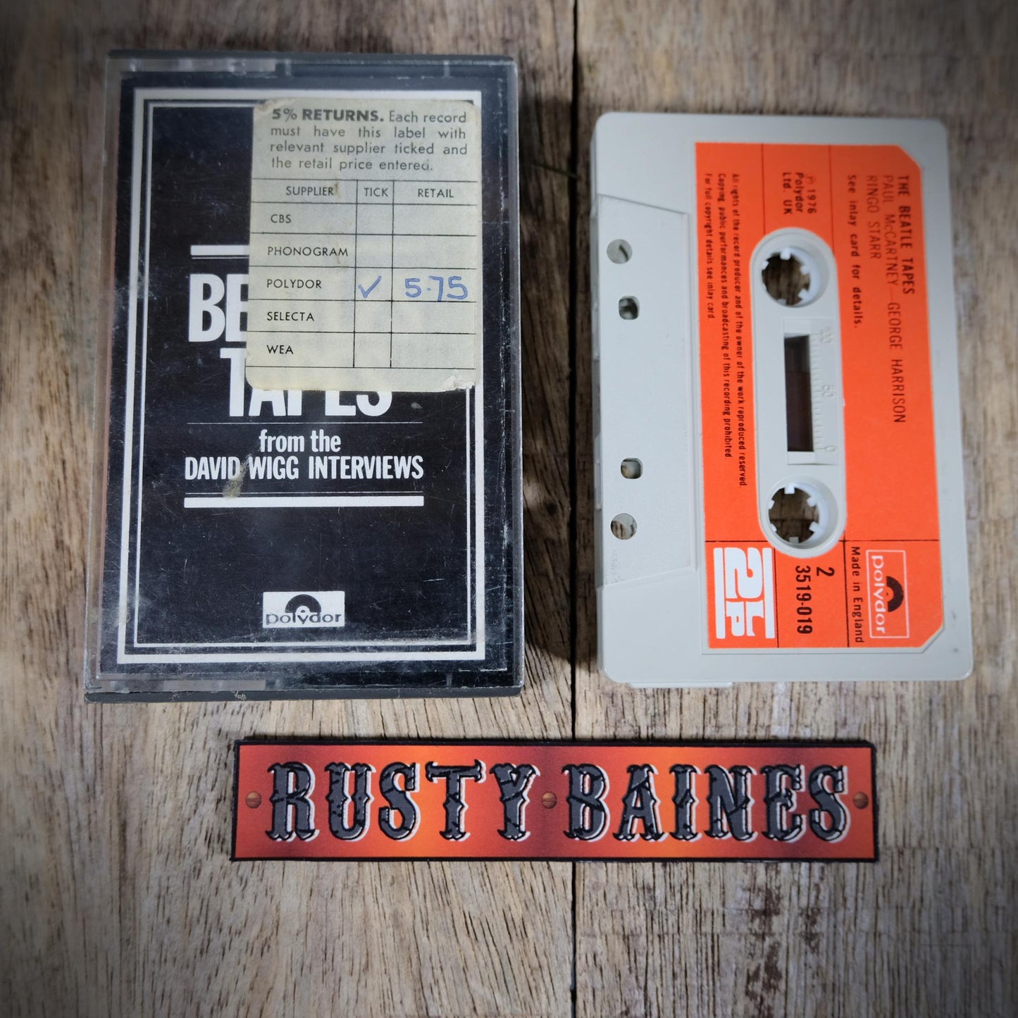 Cassette Tape, The Beatles Tapes fromthe David Wigg Interviews, Ex-Library
