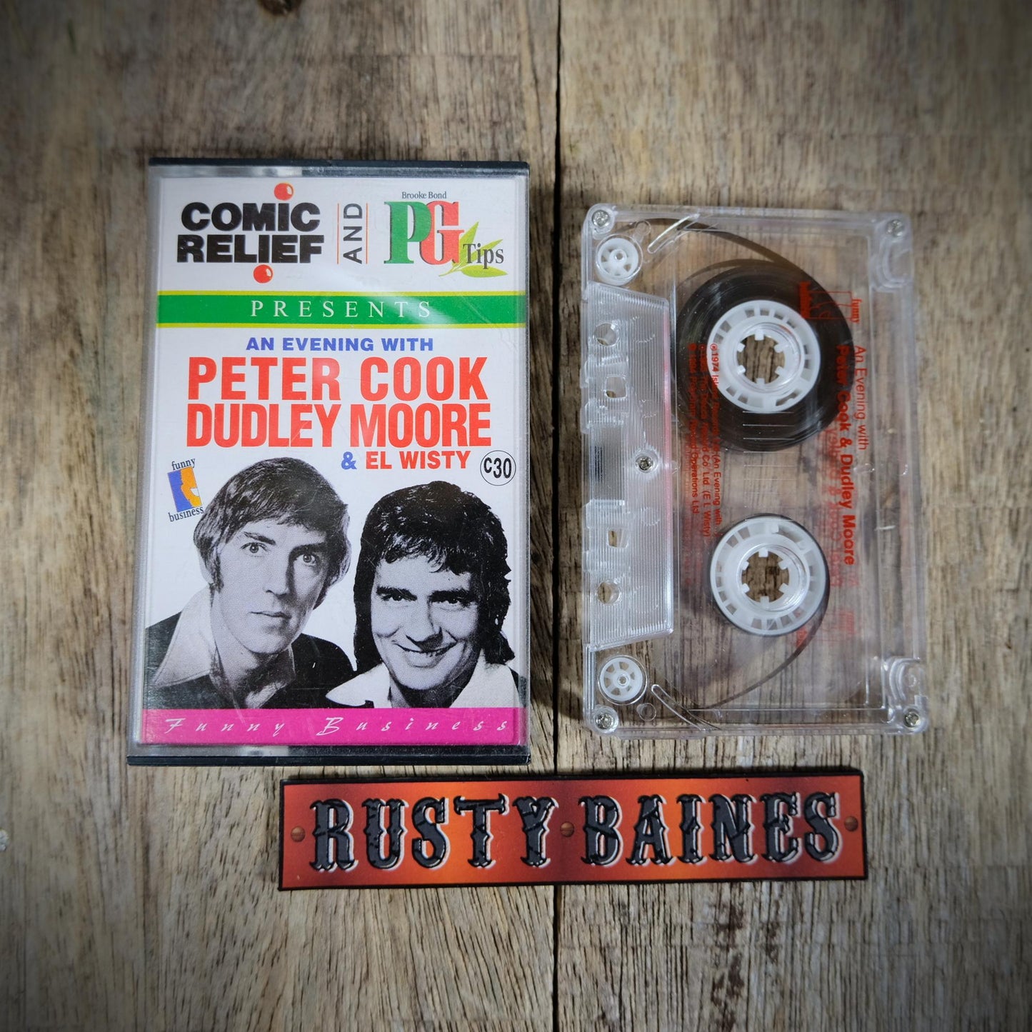 Cassette Tape, Comic Relief an Evening with Peter Cook and Dudley Moore